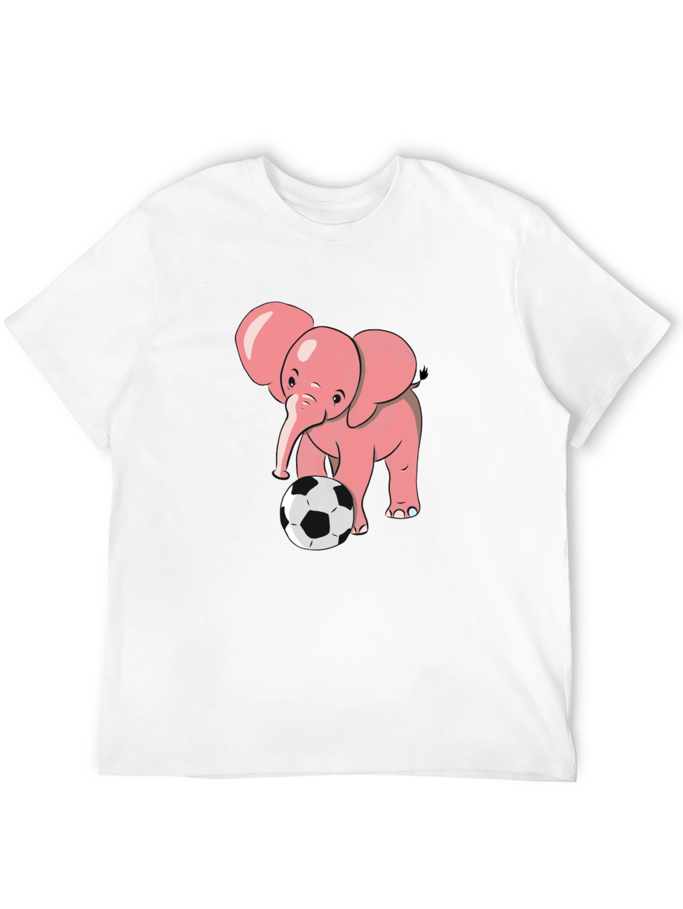 Cute Elephant Soccer T-Shirt - Black