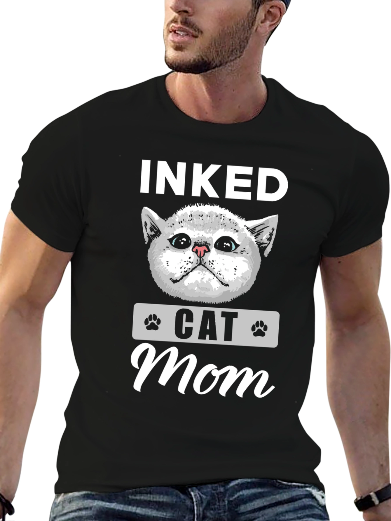 Inked Cat Mom T-Shirt - Cute Graphic Tee