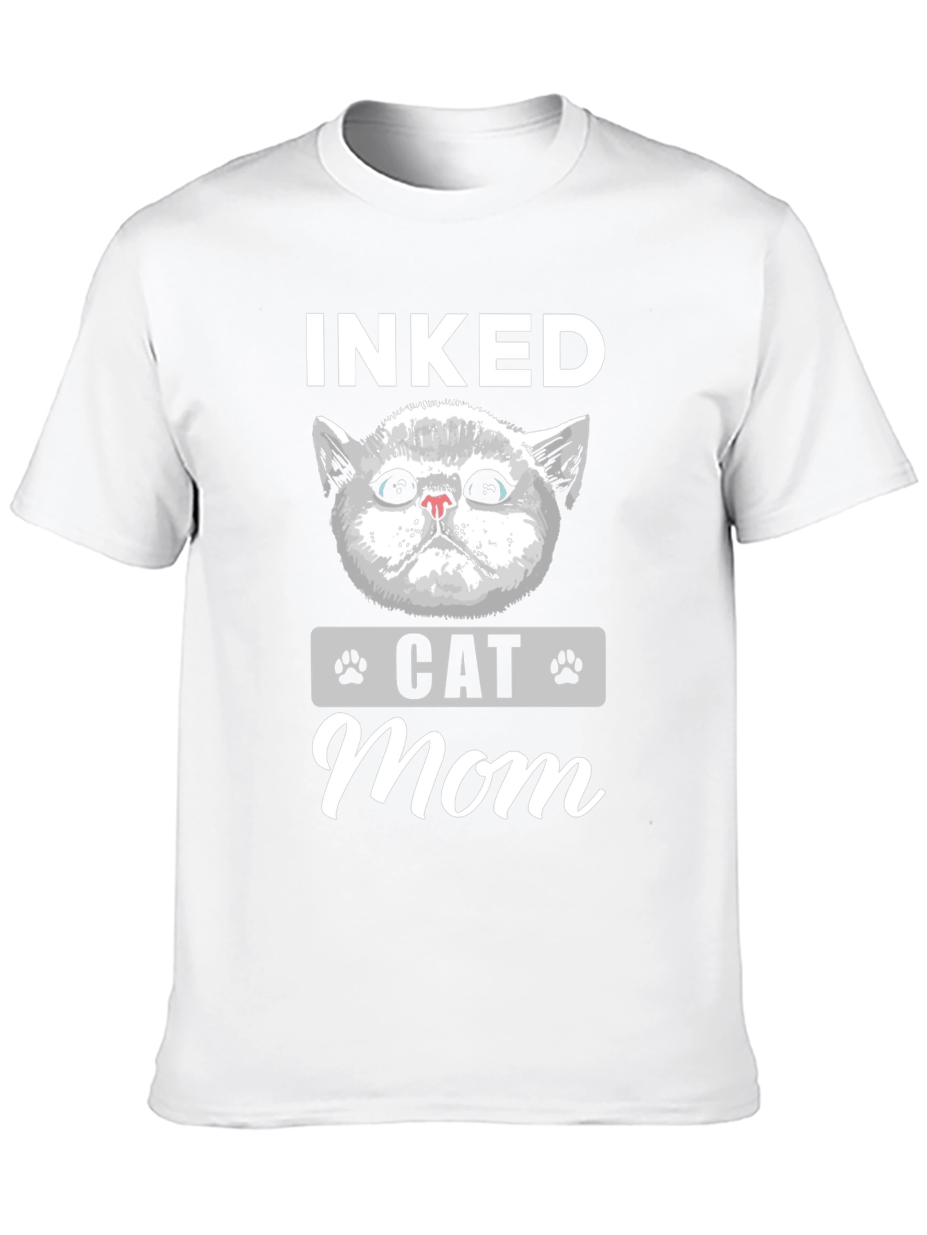 Inked Cat Mom T-Shirt - Cute Graphic Tee