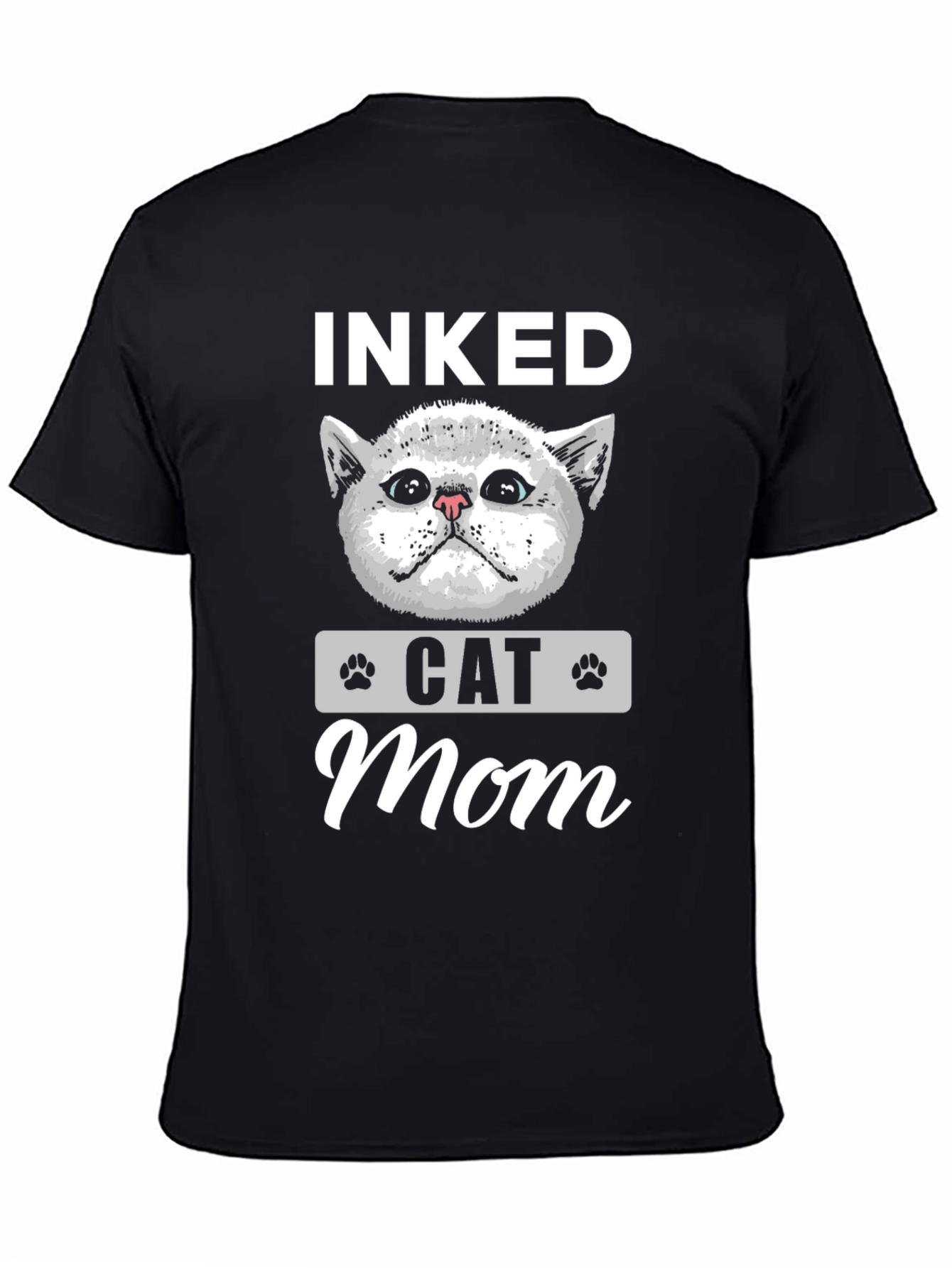 Inked Cat Mom T-Shirt - Cute Graphic Tee