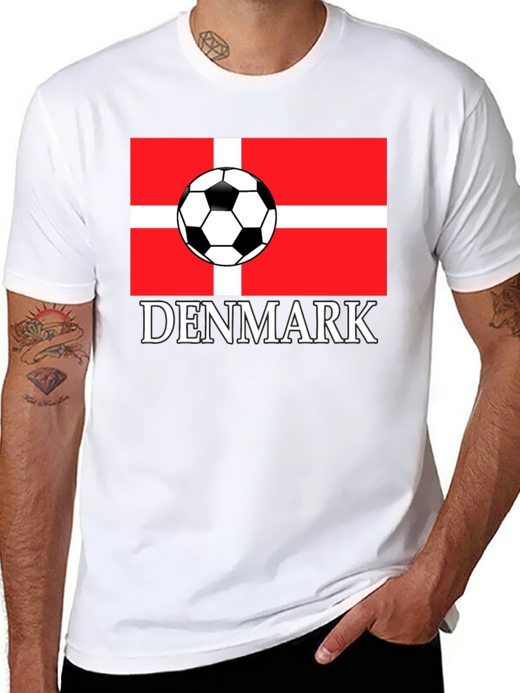 Denmark Soccer Flag T-Shirt