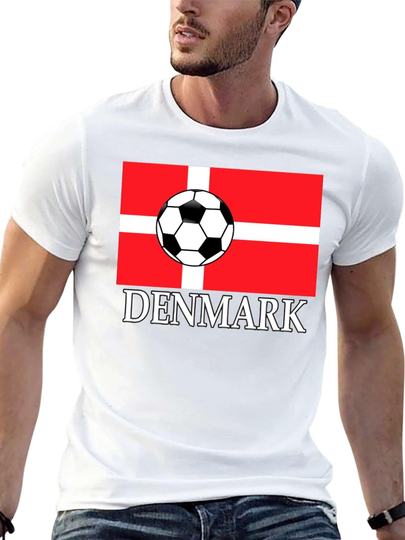 Denmark Soccer Flag T-Shirt