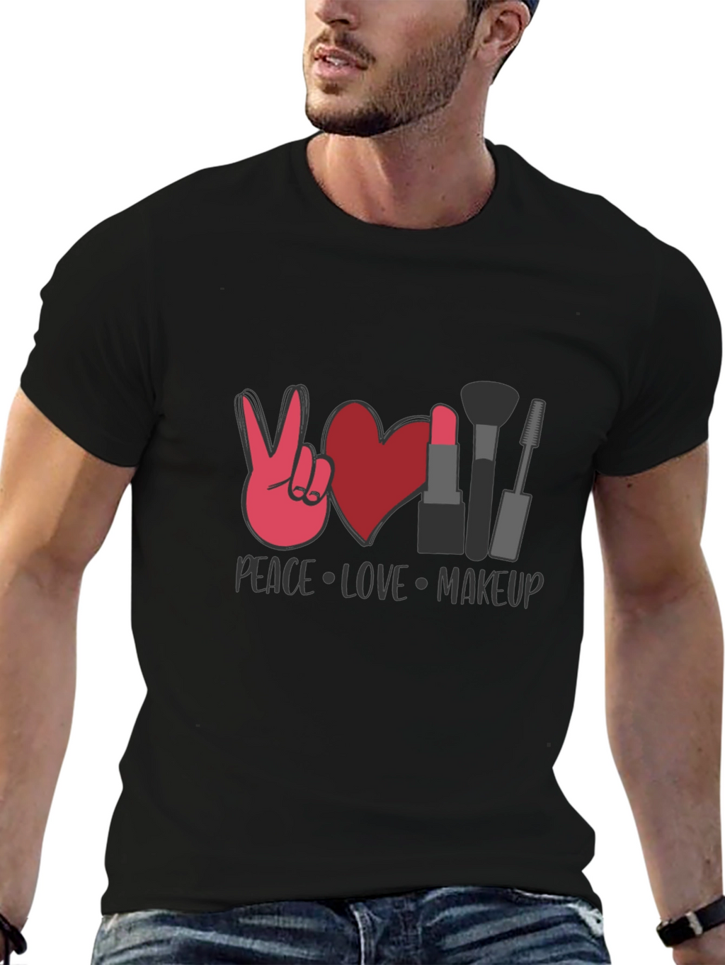 Peace Love Makeup Graphic Tee