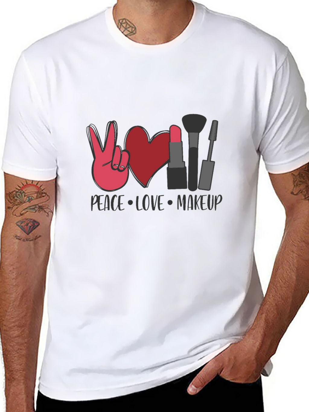 Peace Love Makeup Graphic Tee