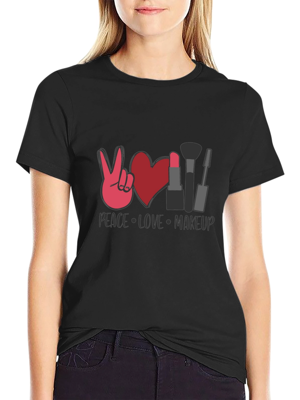 Peace Love Makeup Graphic Tee