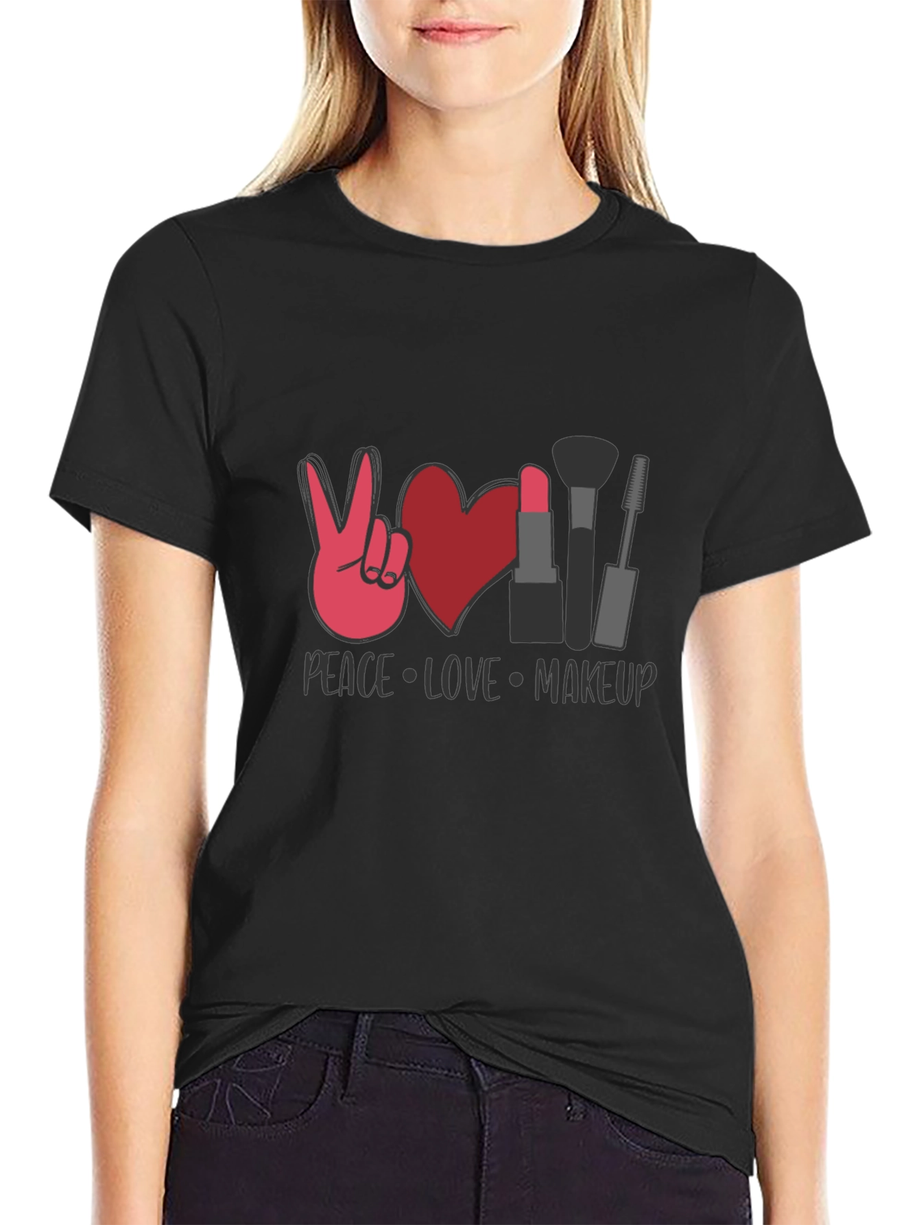 Peace Love Makeup Graphic Tee