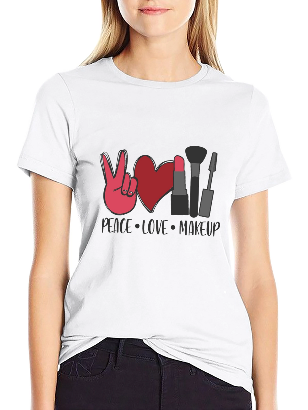 Peace Love Makeup Graphic Tee