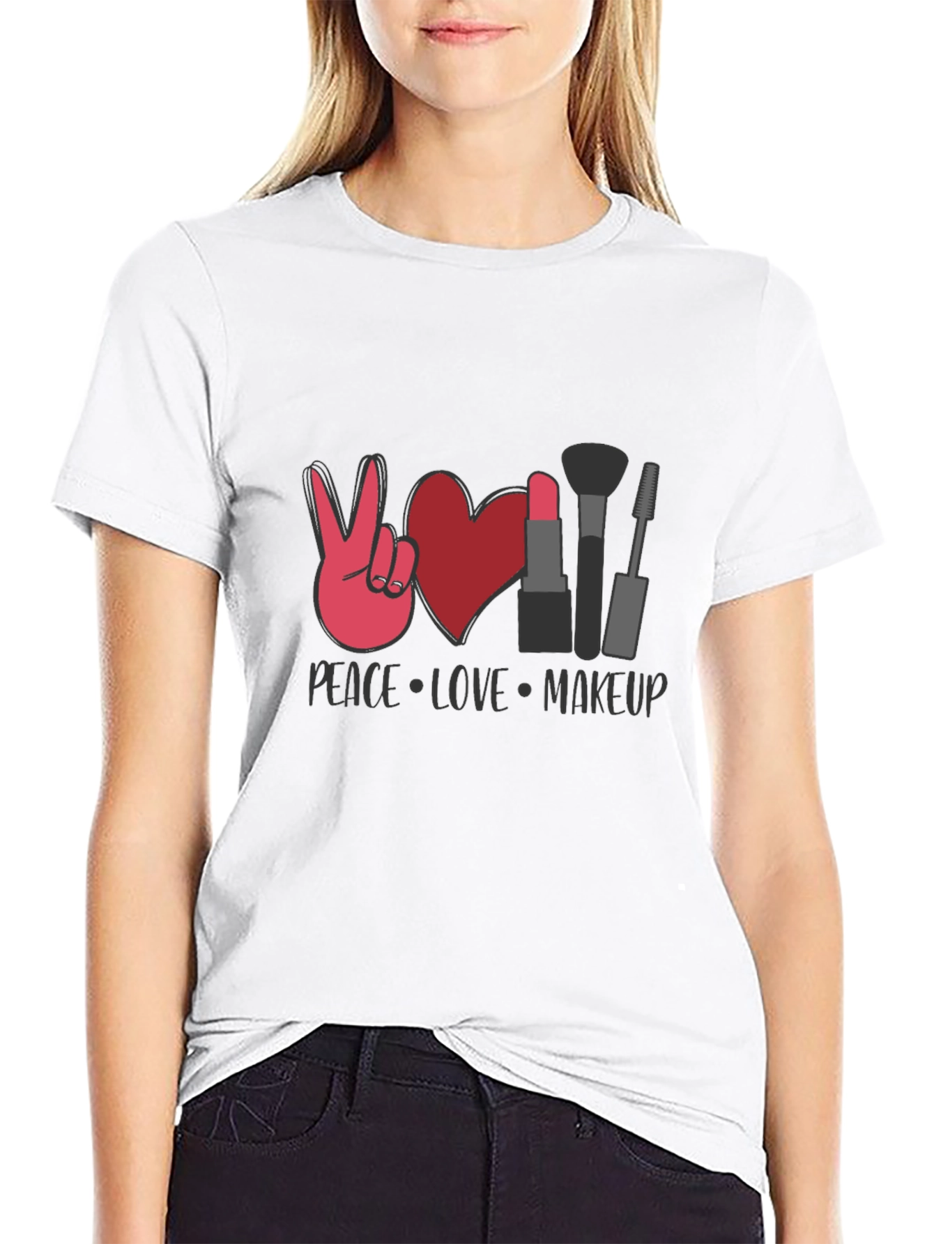 Peace Love Makeup Graphic Tee