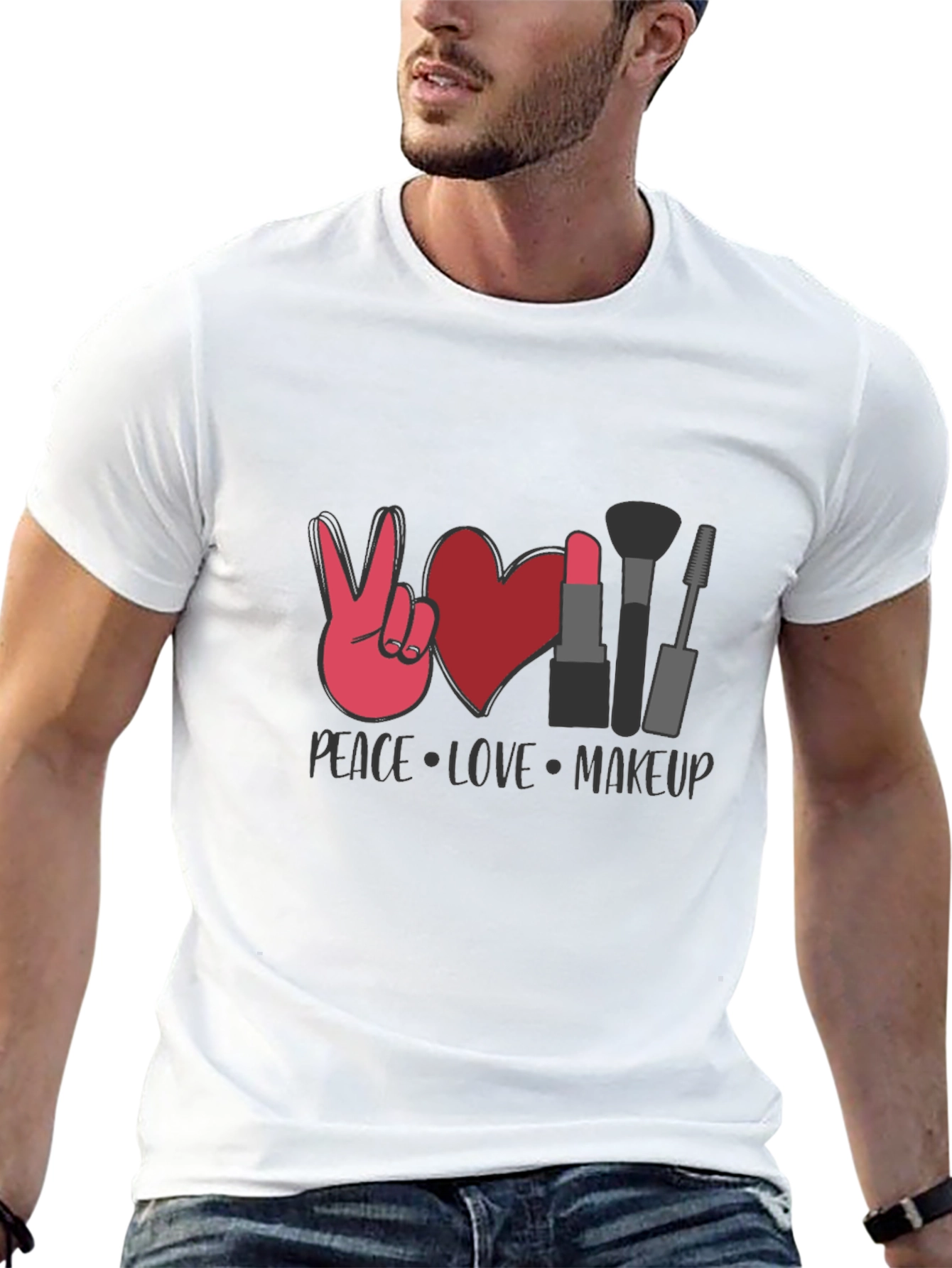 Peace Love Makeup Graphic Tee