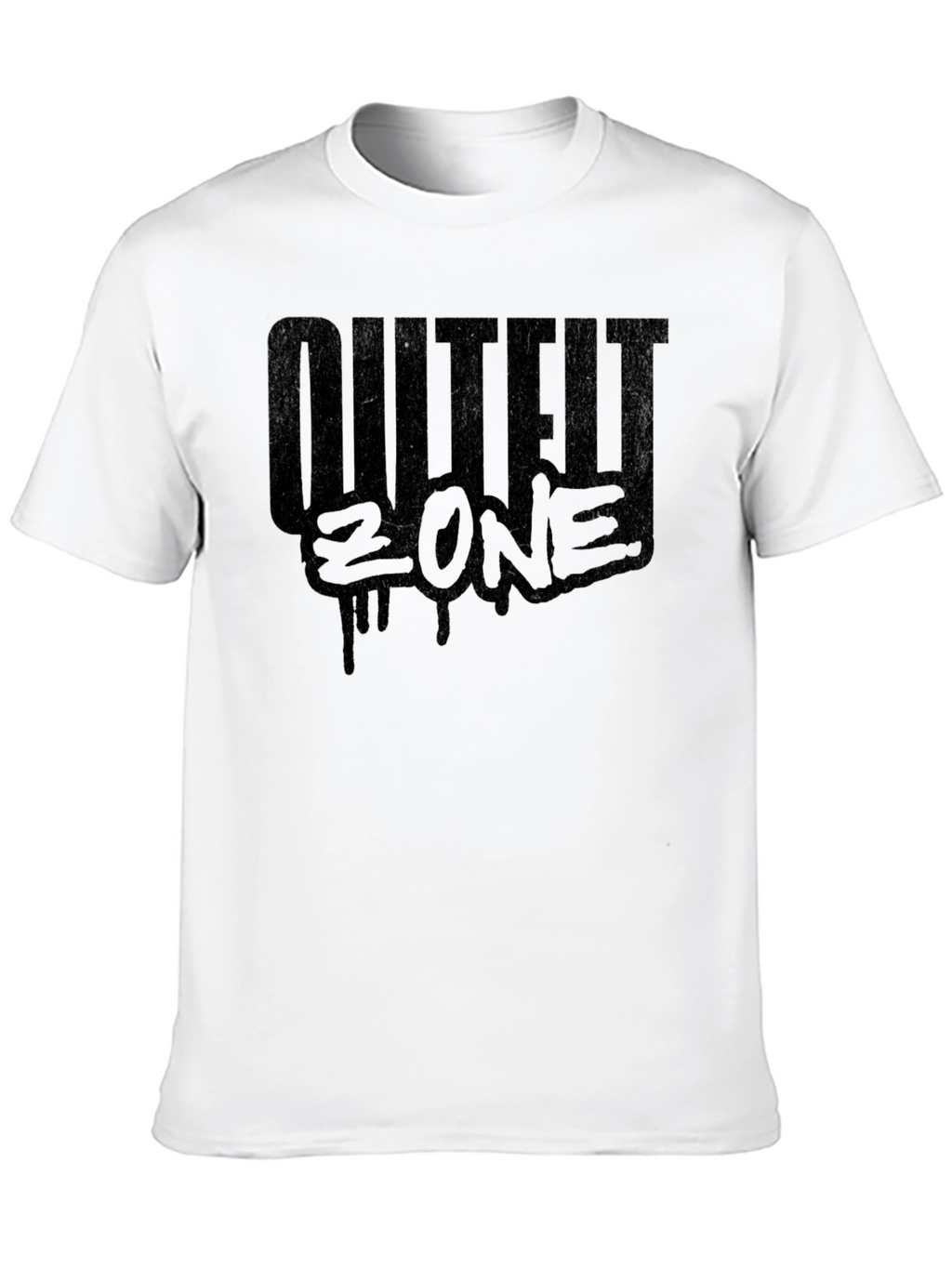 OUTLIER ZONE Black Graphic Print Mens T-Shirt