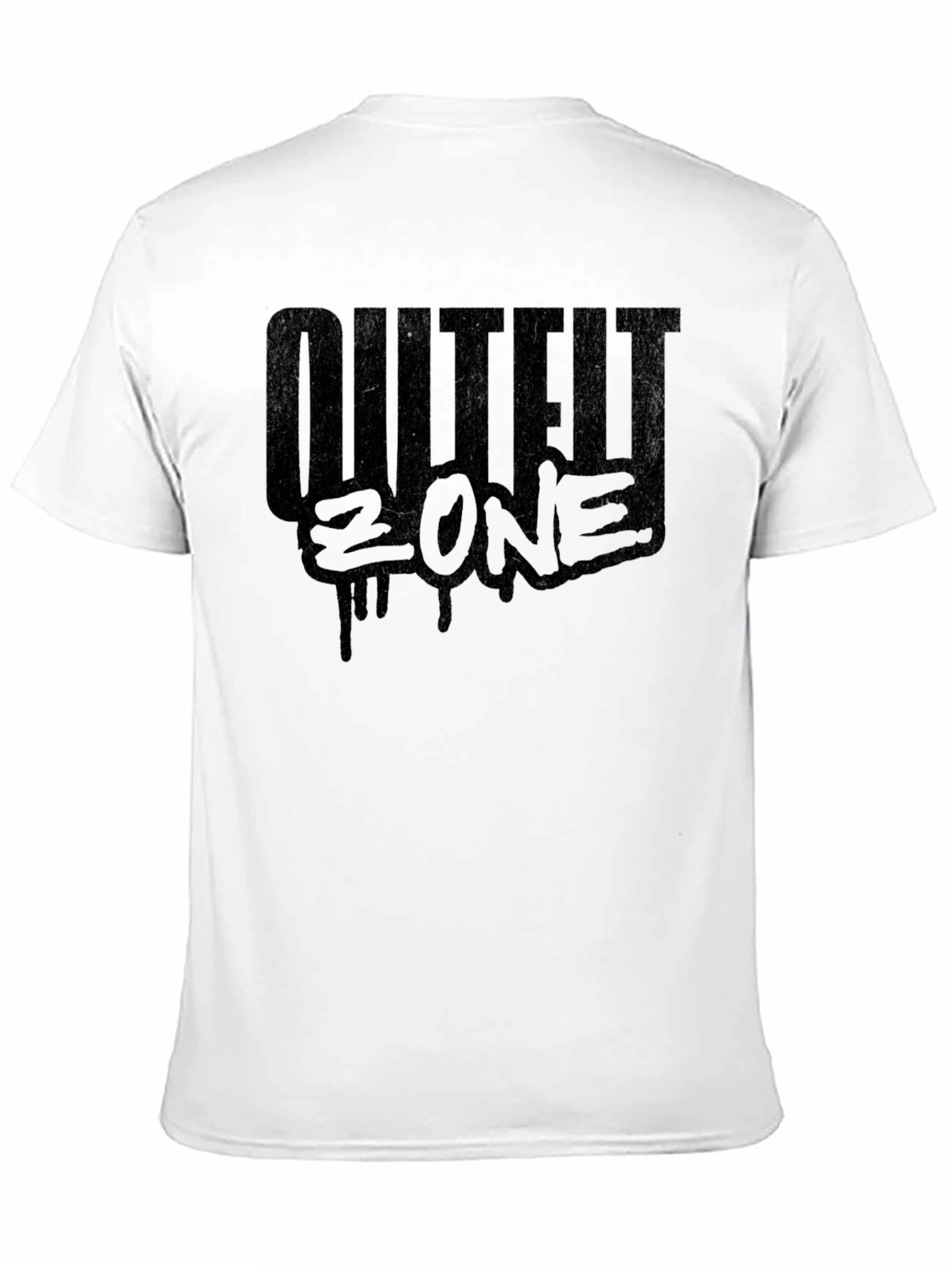 OUTLIER ZONE Black Graphic Print Mens T-Shirt