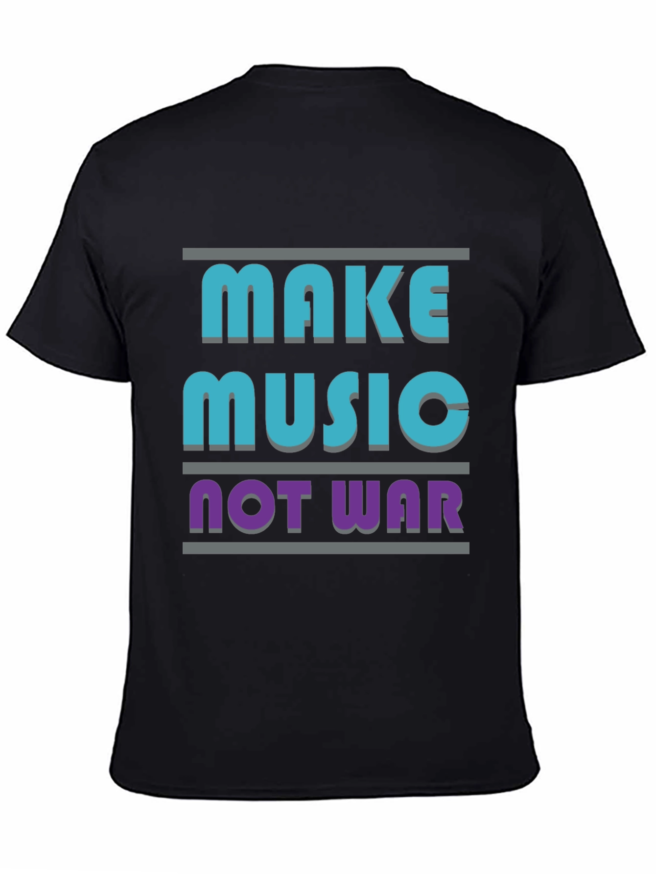 Make Music Not War Black T-Shirt