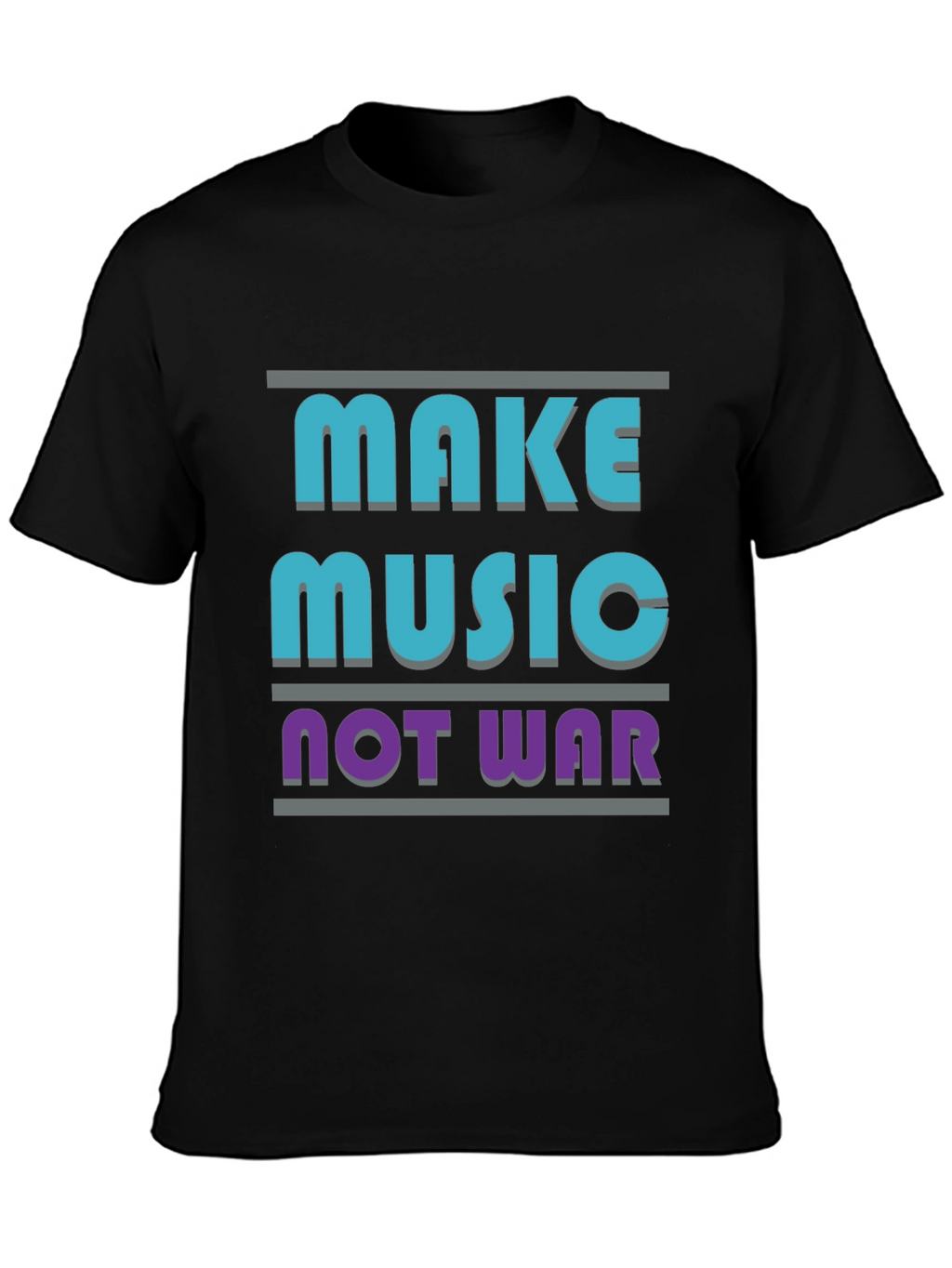 Make Music Not War Black T-Shirt