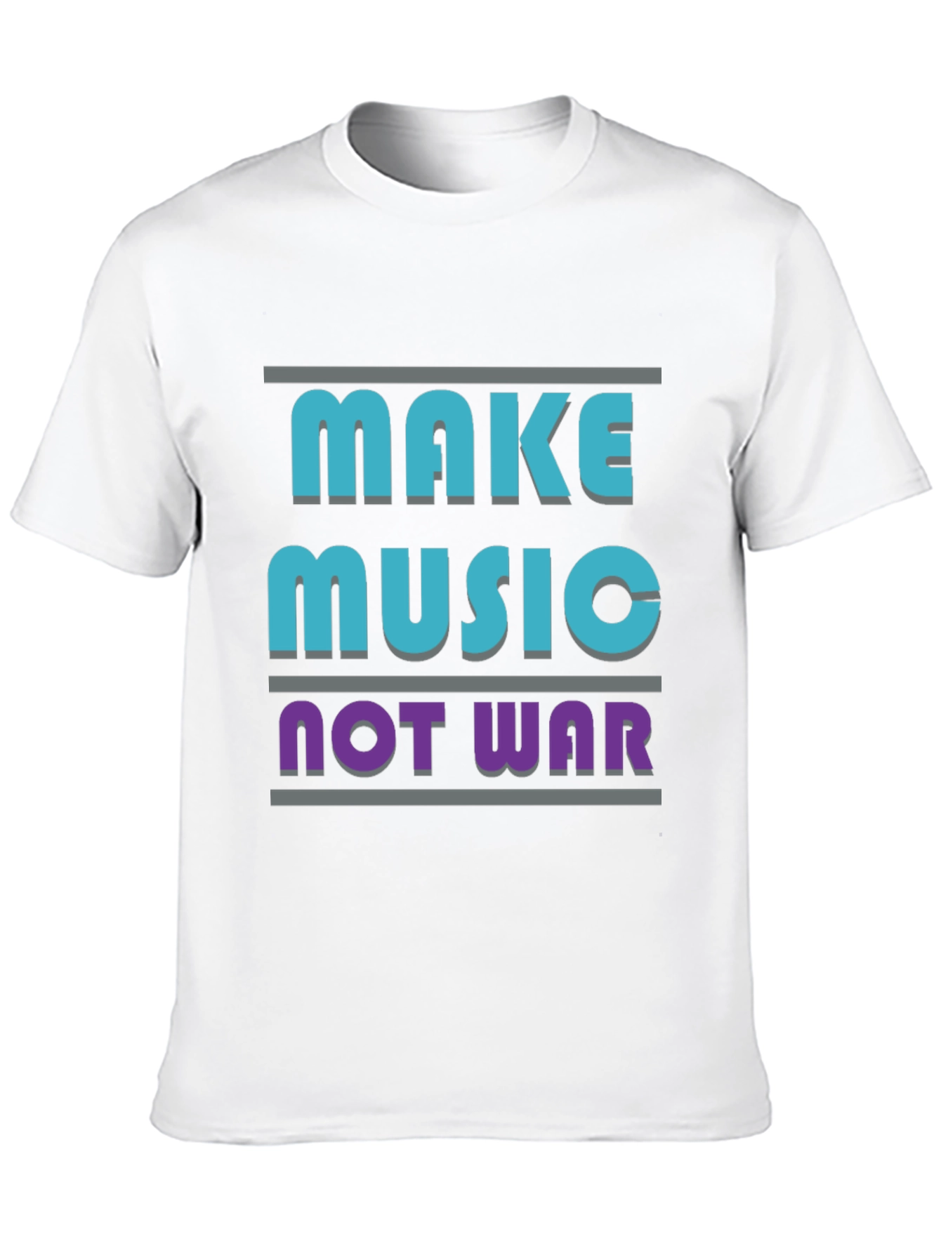 Make Music Not War Black T-Shirt