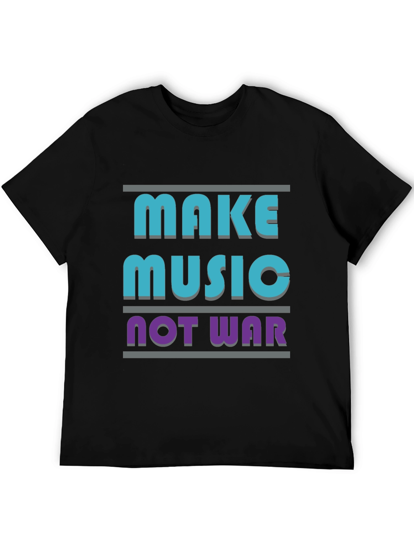 Make Music Not War Black T-Shirt
