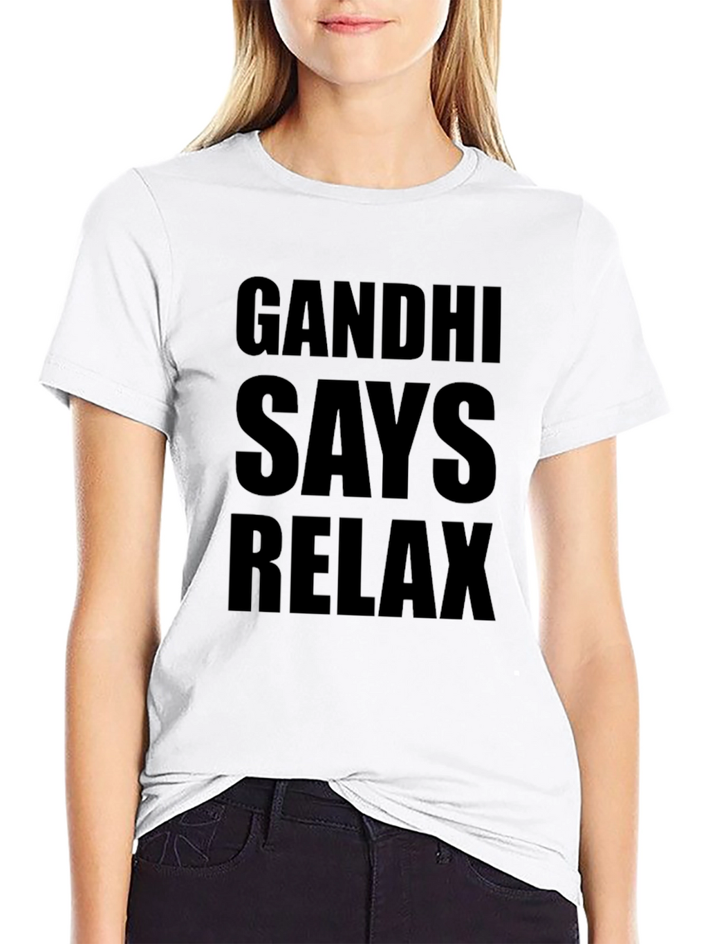 Gandhi Says Relax T-Shirt - Funny Slogan Tee