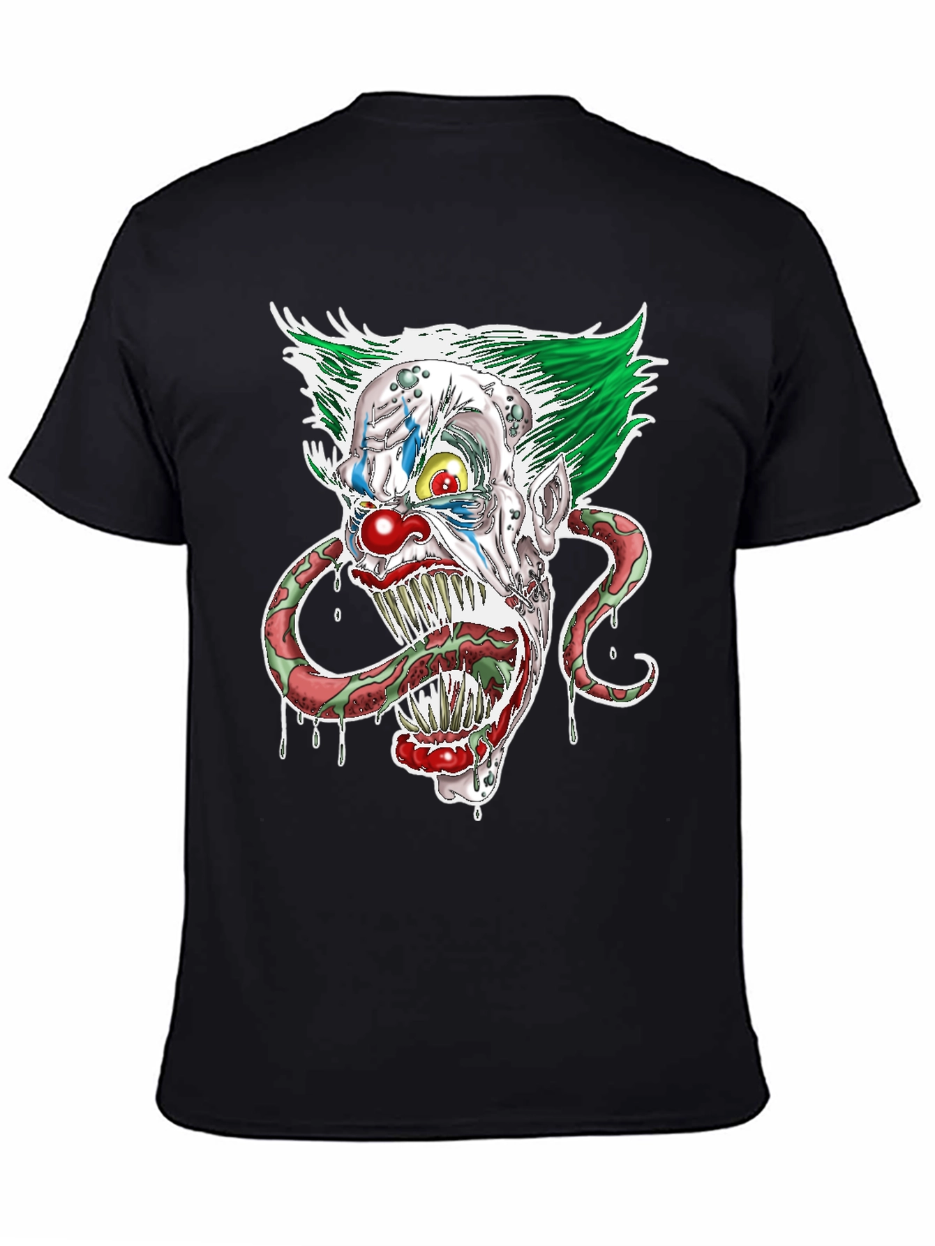 Creepy Clown Head Graphic Tee - Horror Clown Shirt