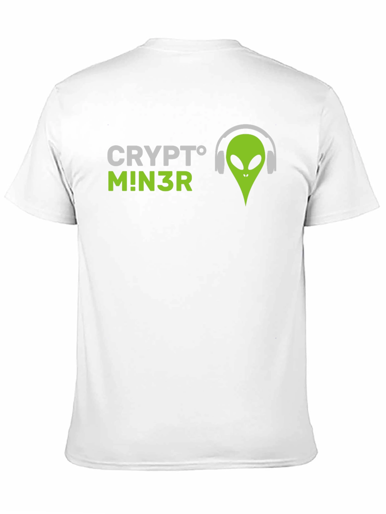 Crypto Miner Alien Graphic Tee - Black T-Shirt