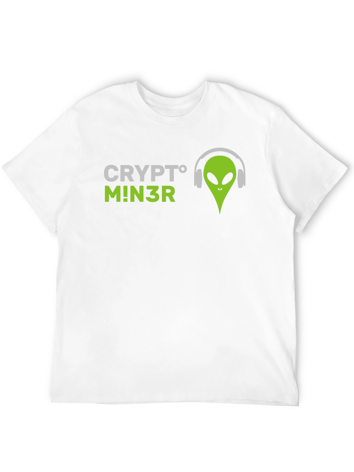 Crypto Miner Alien Graphic Tee - Black T-Shirt