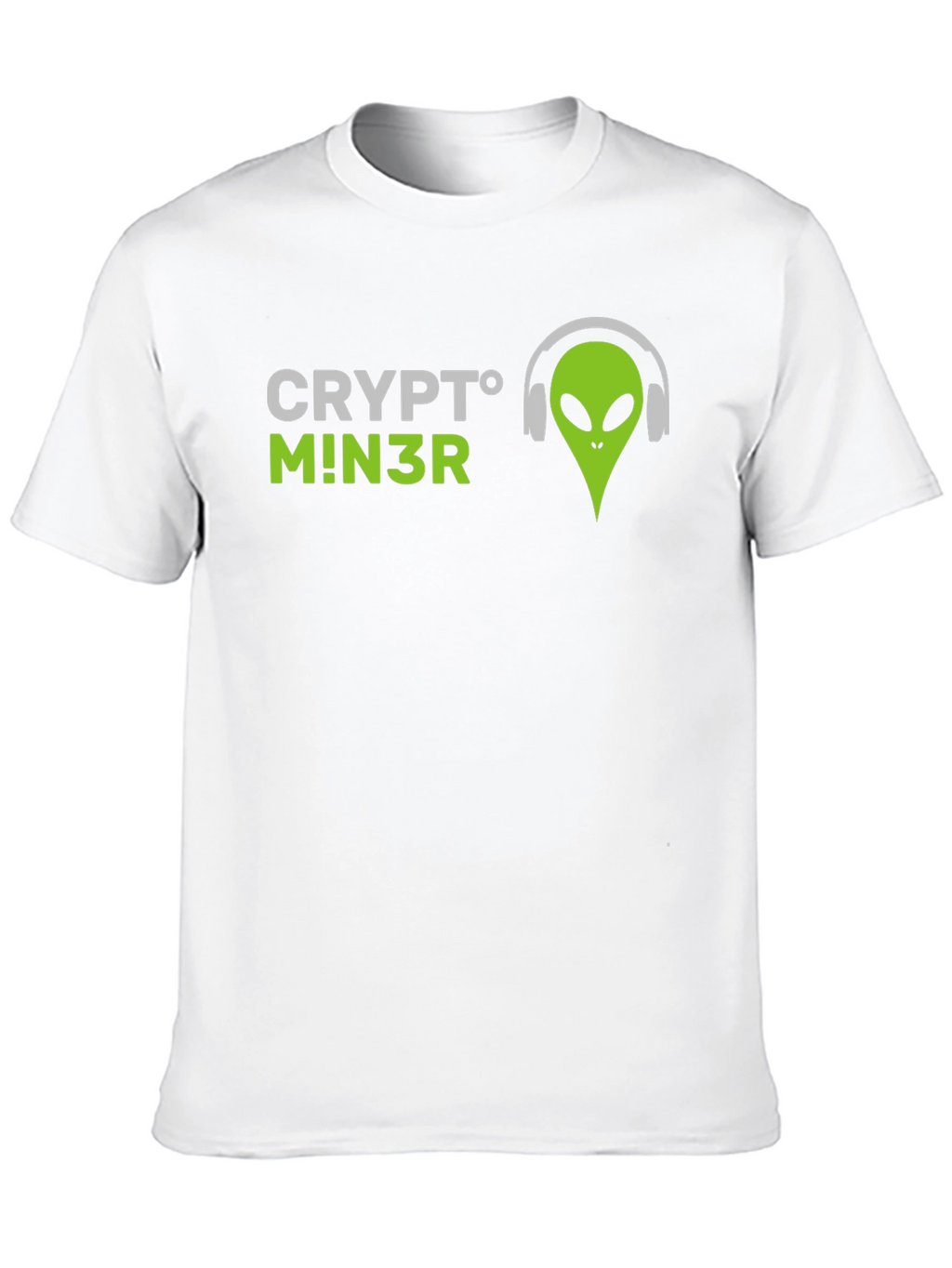Crypto Miner Alien Graphic Tee - Black T-Shirt