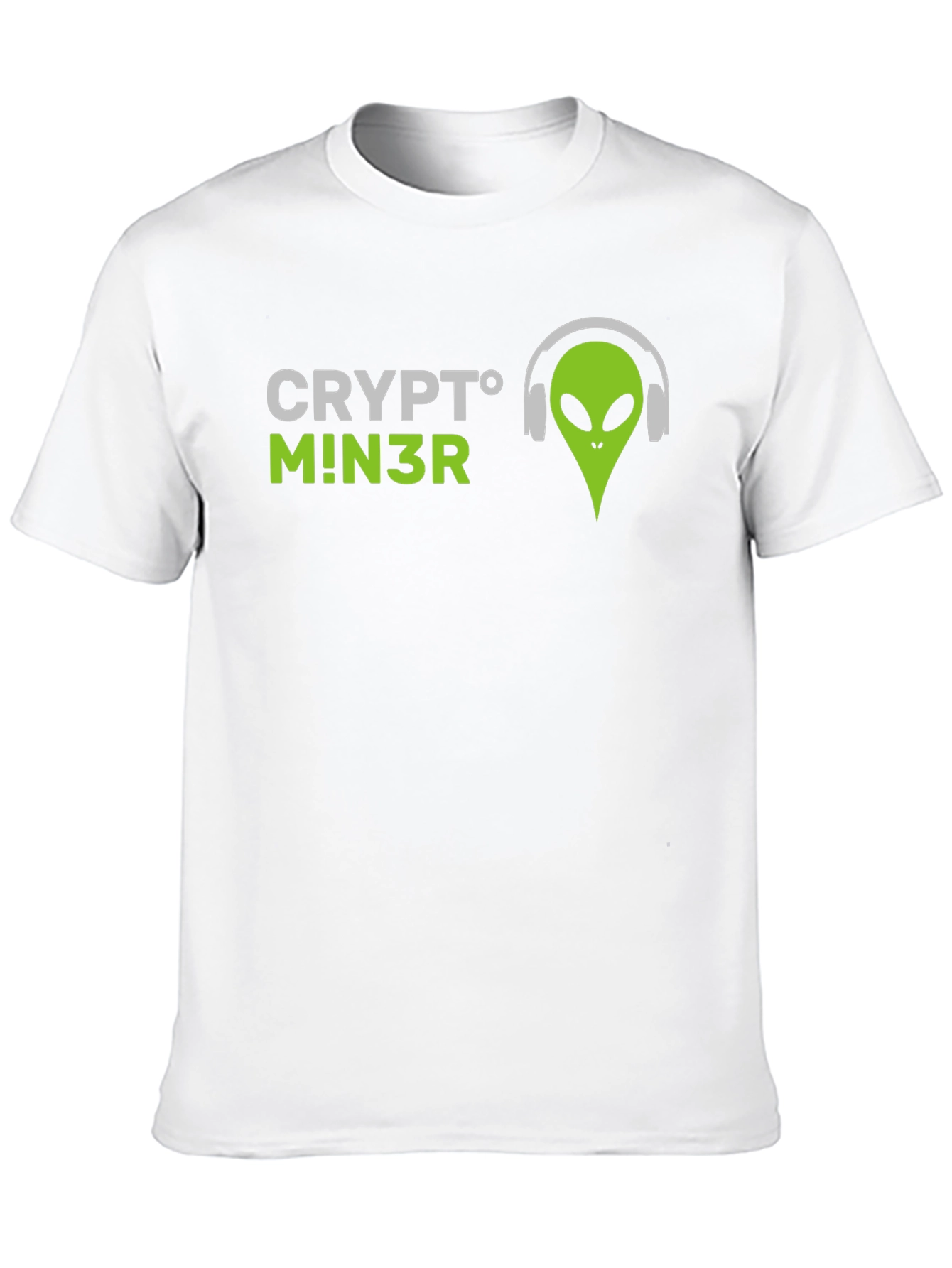 Crypto Miner Alien Graphic Tee - Black T-Shirt