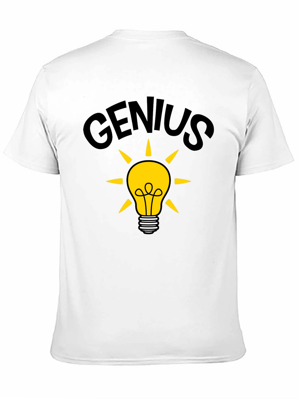 Genius Idea Light Bulb T-Shirt - Black Cotton Tee