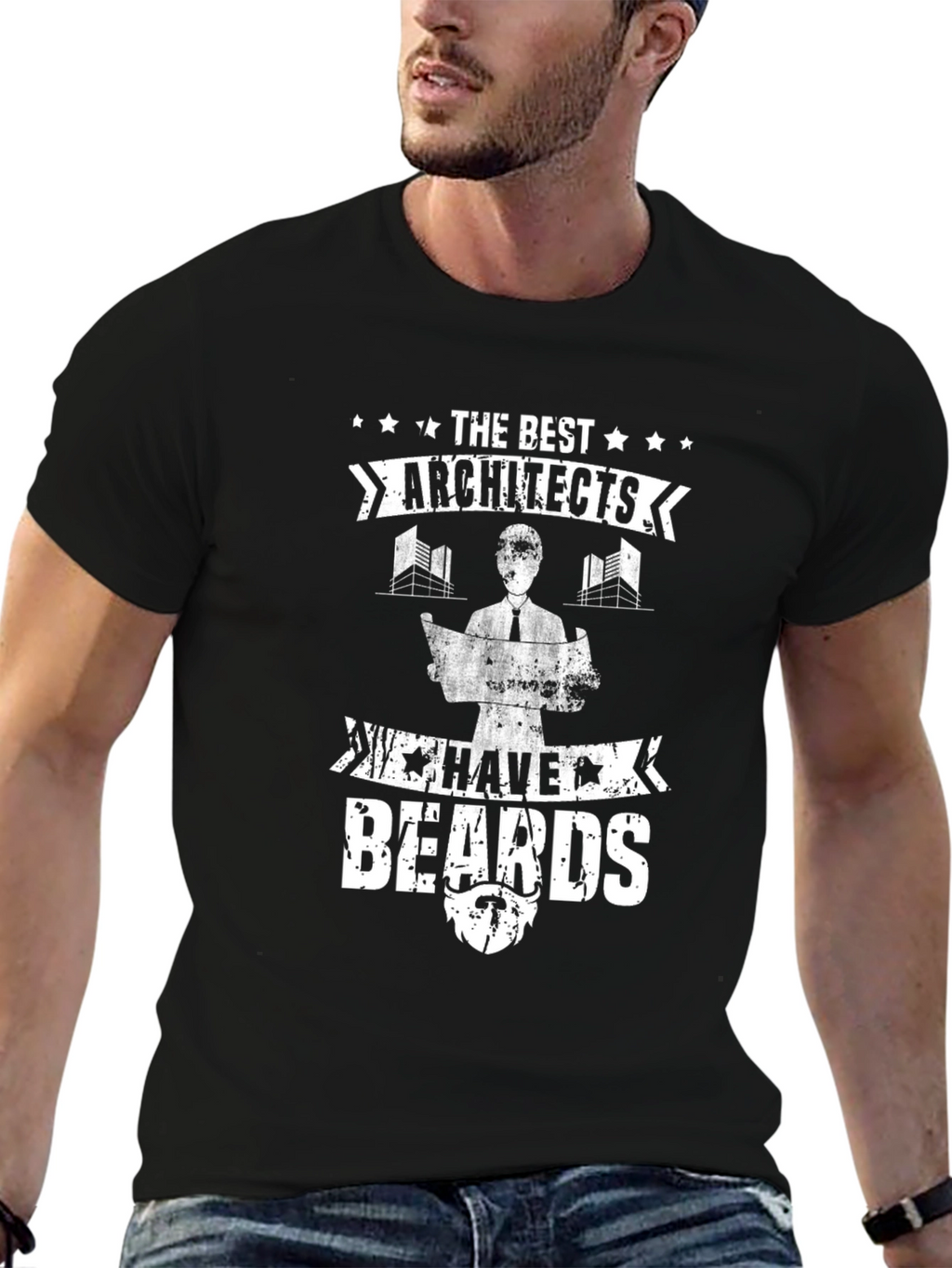 Architects with Beards Graphic T-Shirt - Black