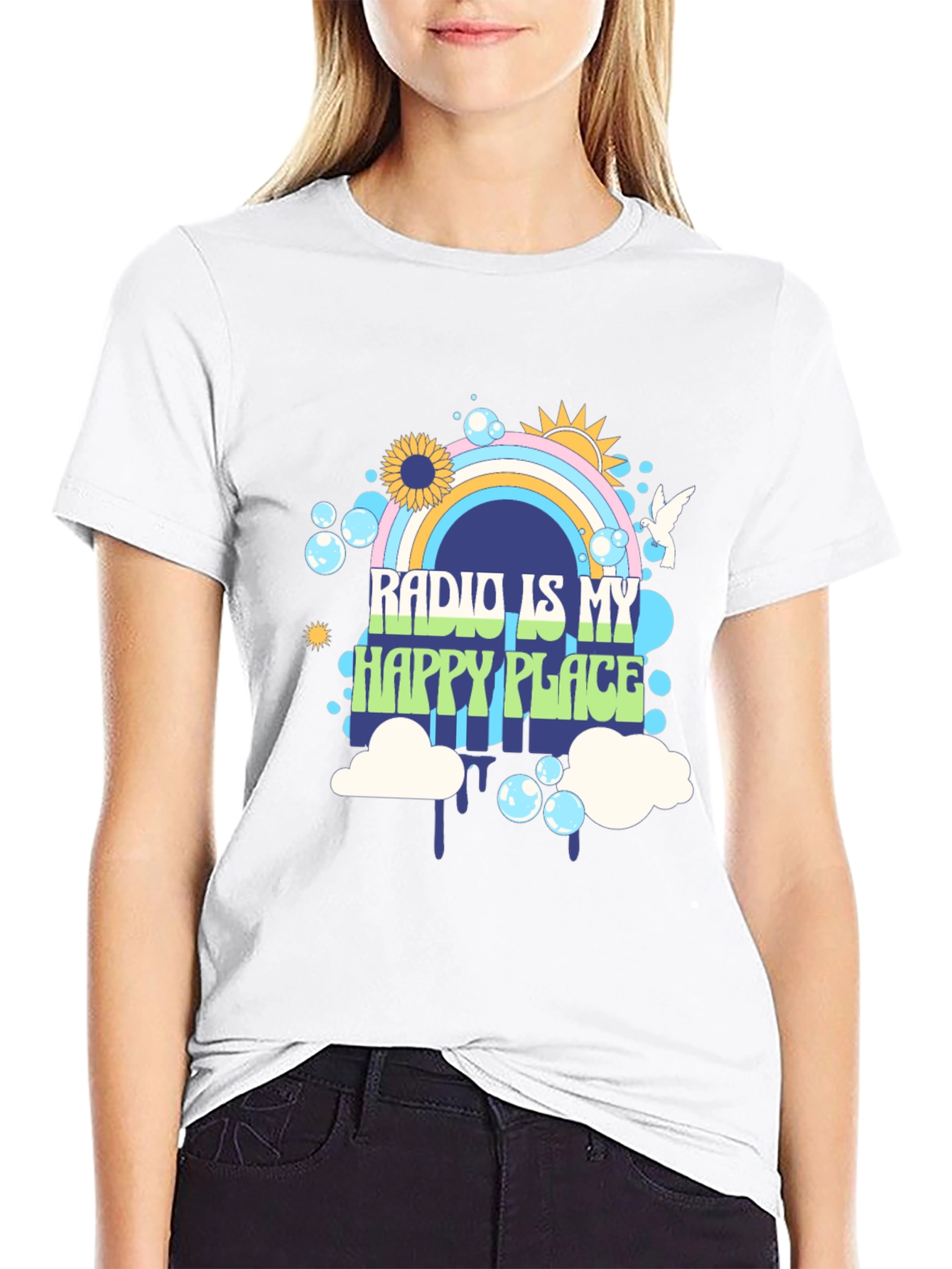 Radio Is My Happy Place Graphic Tee