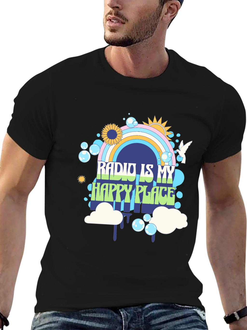 Radio Is My Happy Place Graphic Tee