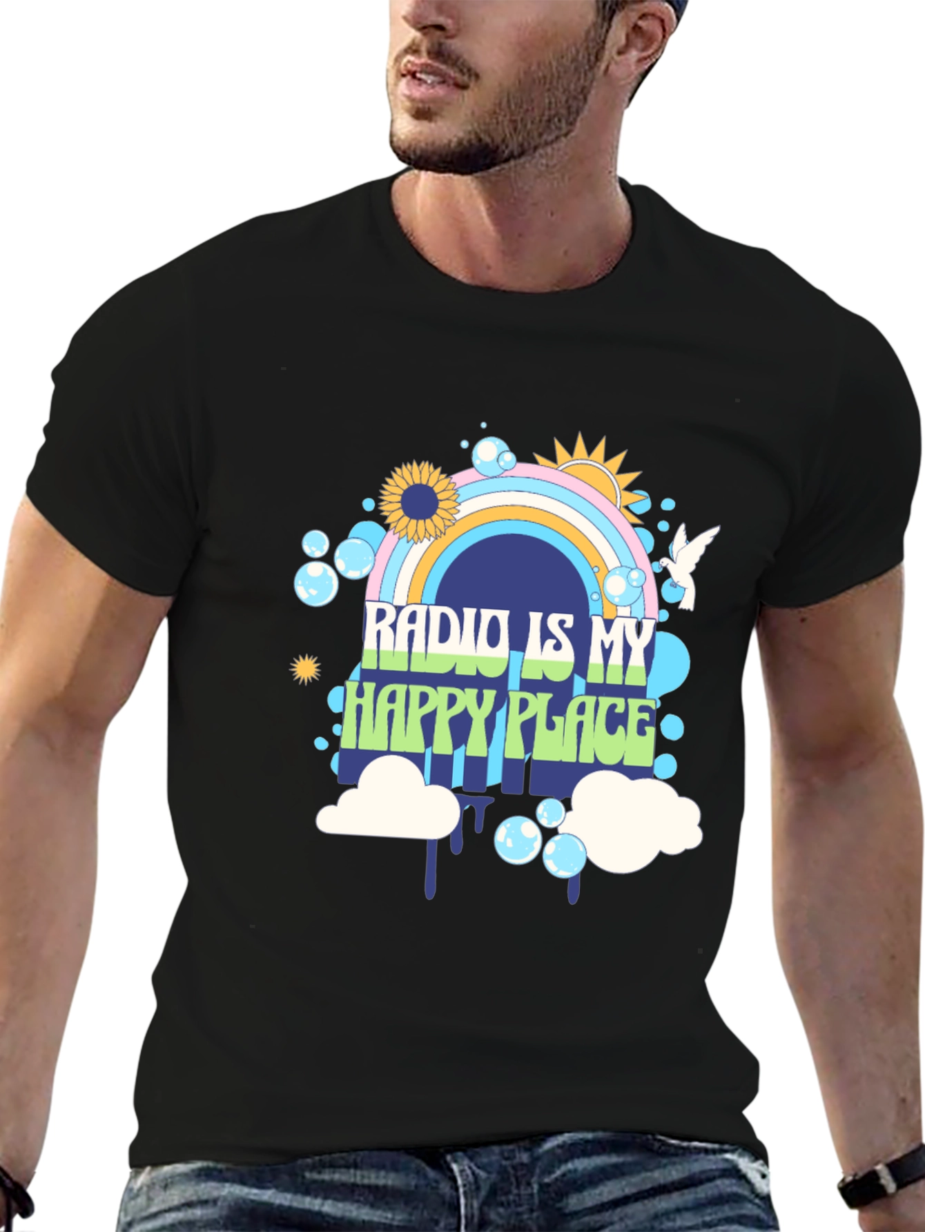 Radio Is My Happy Place Graphic Tee