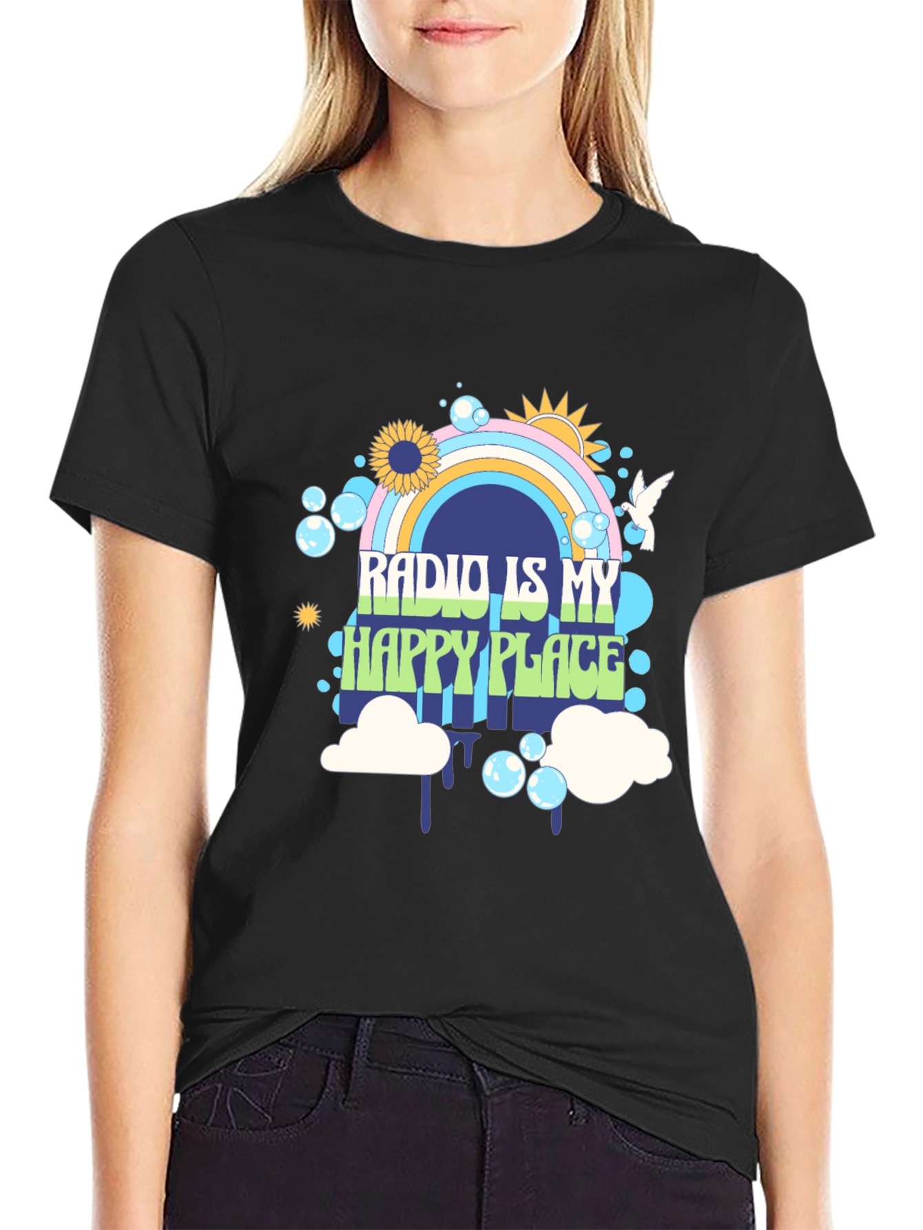 Radio Is My Happy Place Graphic Tee