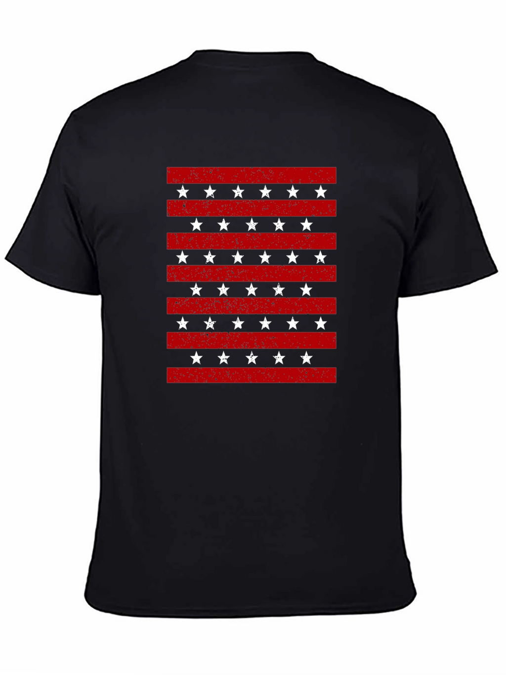 Patriotic Stripes & Stars Graphic T-Shirt