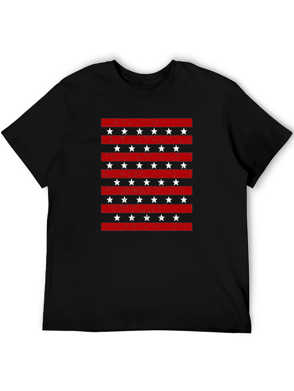 Patriotic Stripes & Stars Graphic T-Shirt