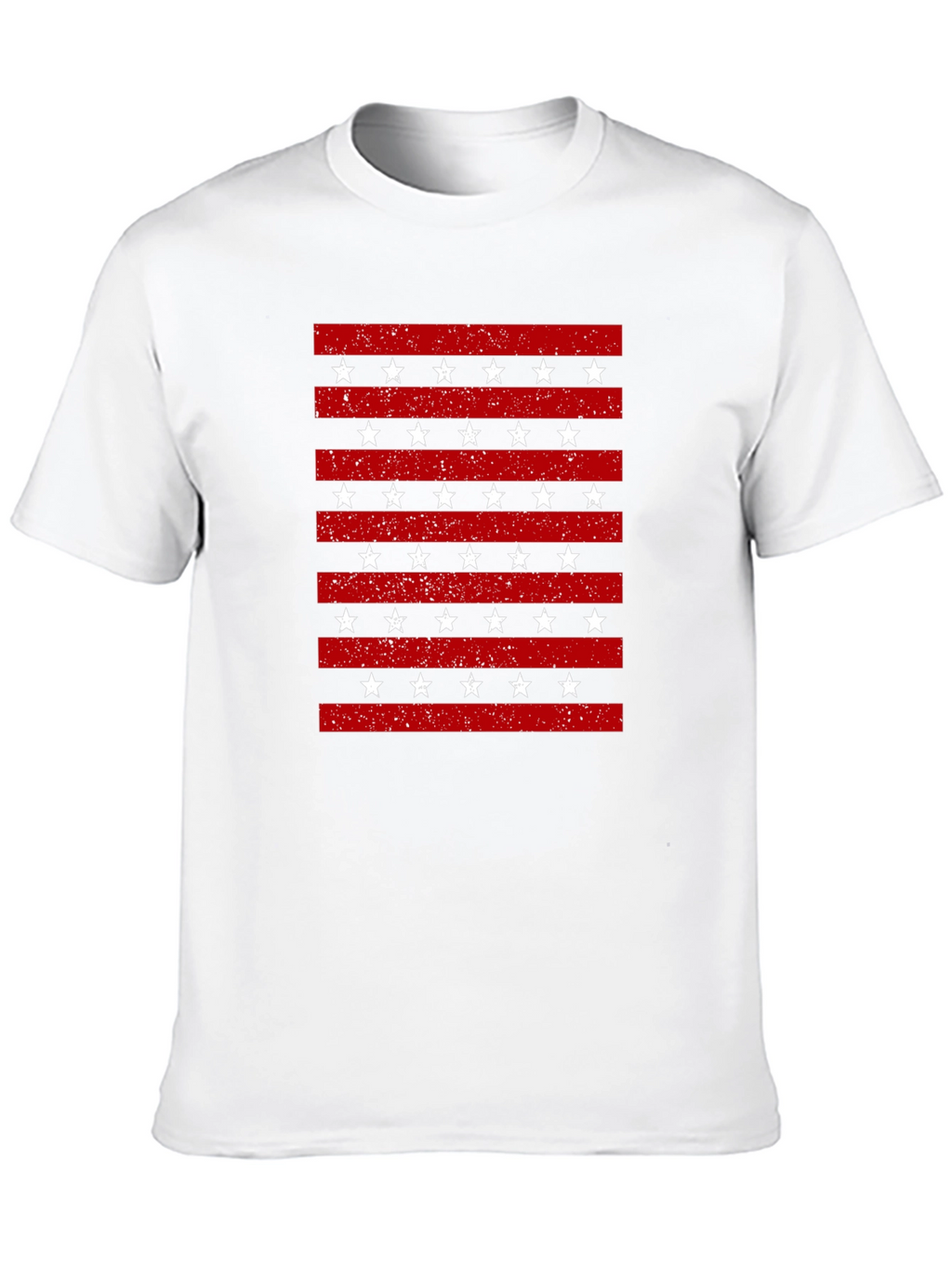 Patriotic Stripes & Stars Graphic T-Shirt