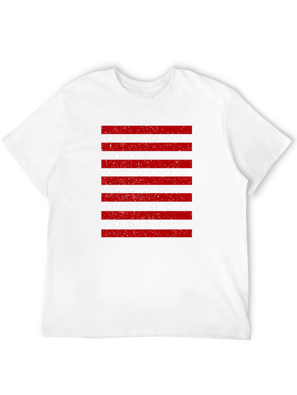 Patriotic Stripes & Stars Graphic T-Shirt