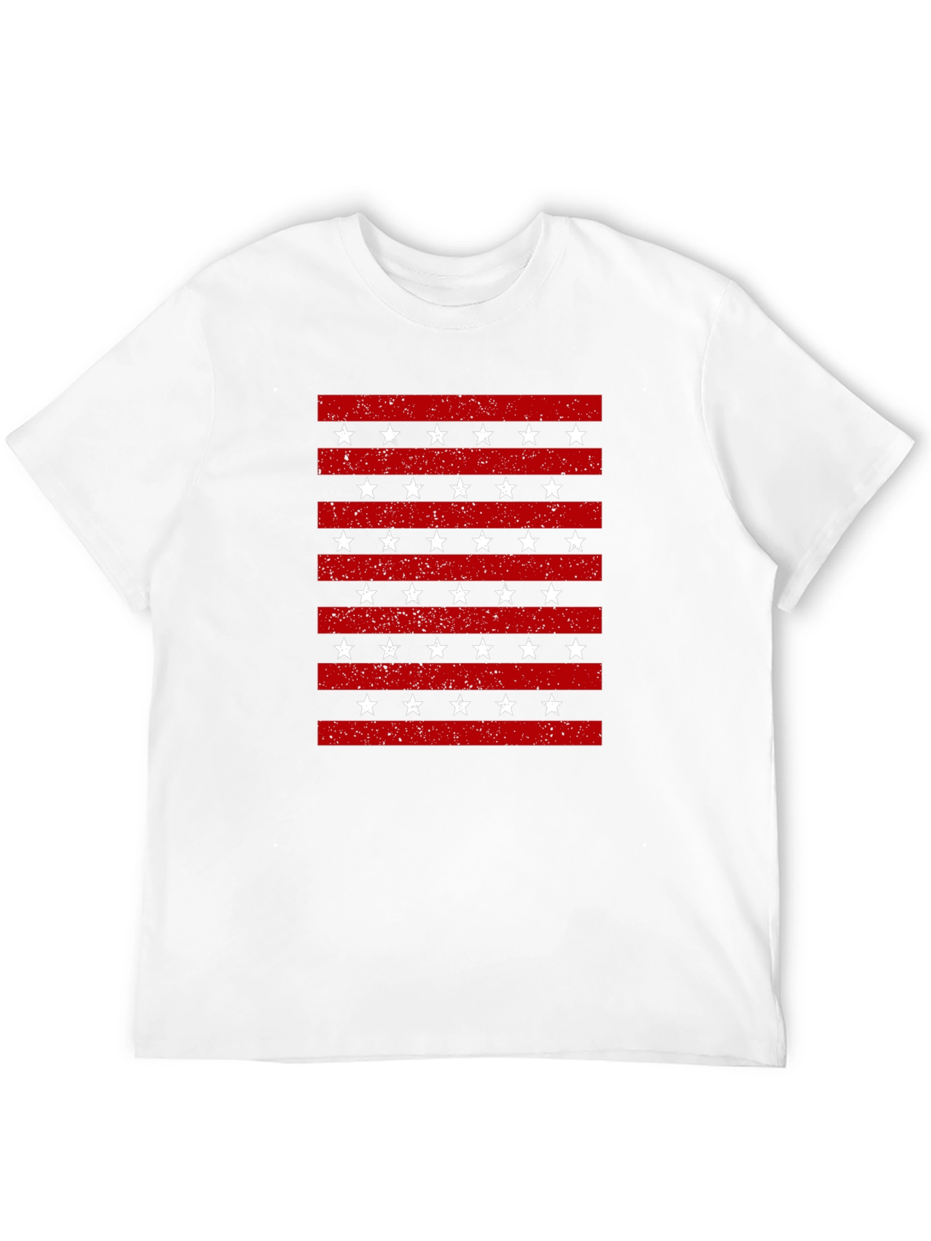 Patriotic Stripes & Stars Graphic T-Shirt