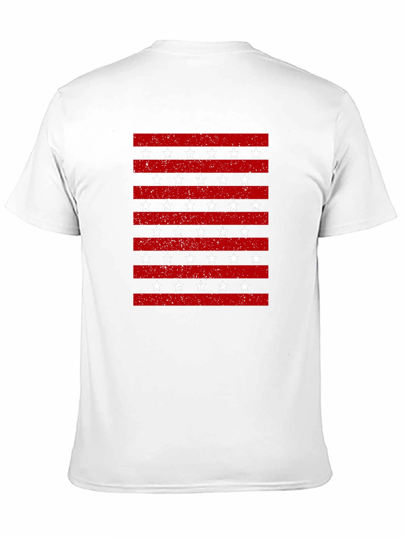 Patriotic Stripes & Stars Graphic T-Shirt