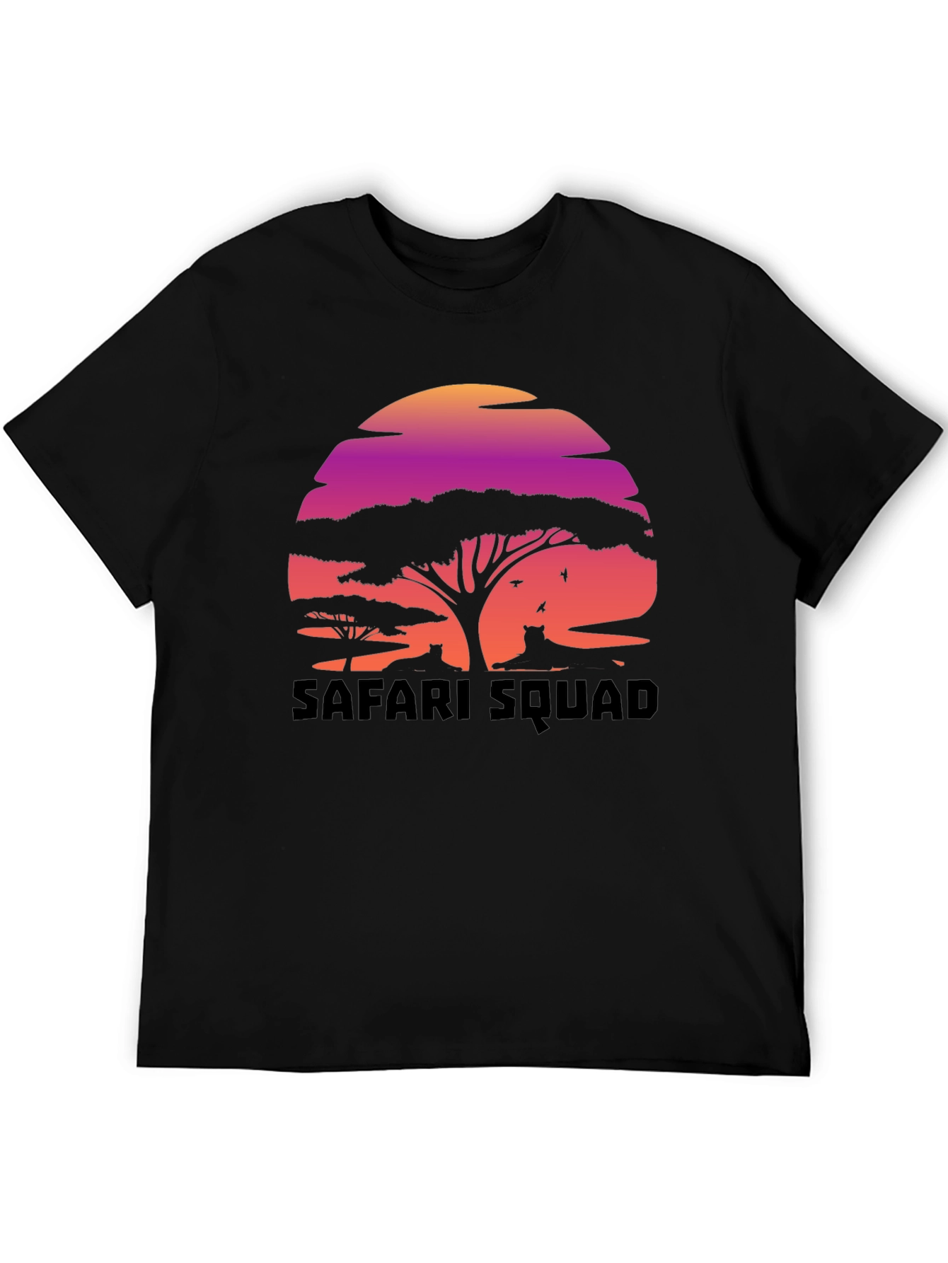 Safari Squad Graphic Tee - Sunset Wildlife Design