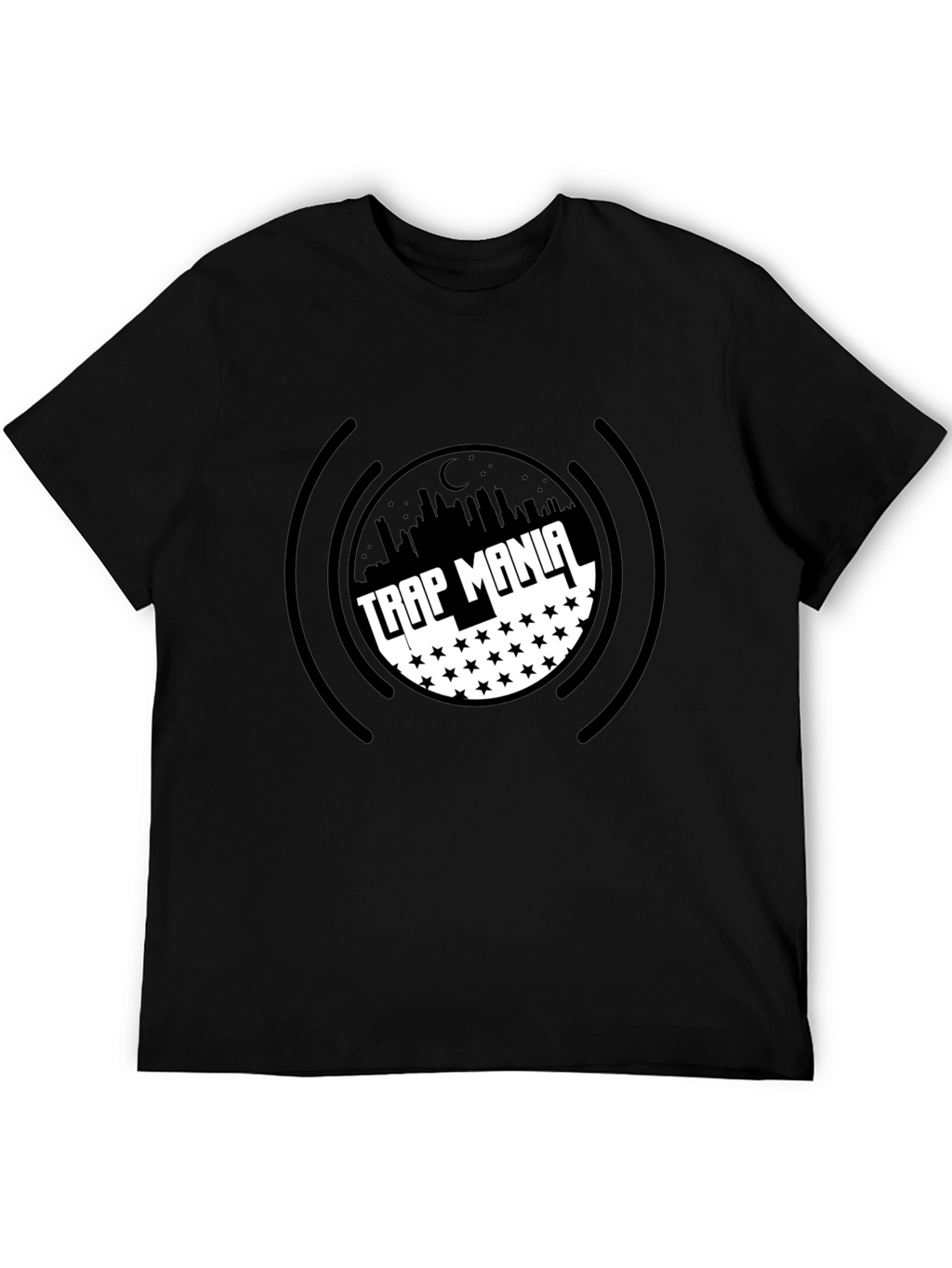Trap Mania Black Graphic T-Shirt