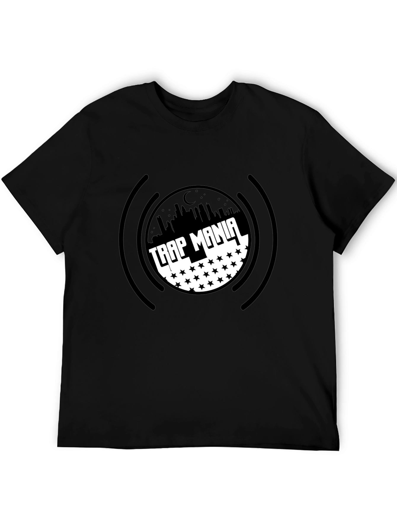 Trap Mania Black Graphic T-Shirt