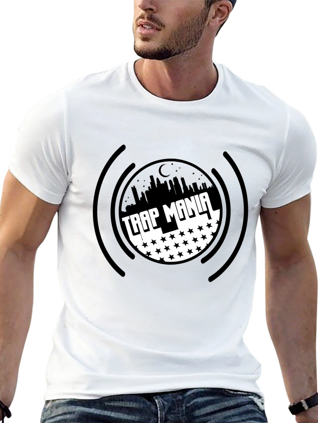 Trap Mania Black Graphic T-Shirt