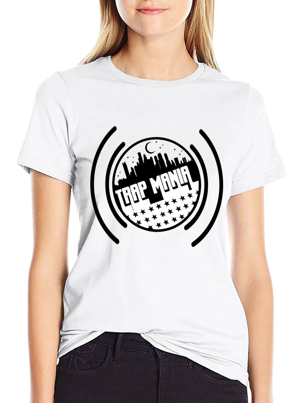 Trap Mania Black Graphic T-Shirt