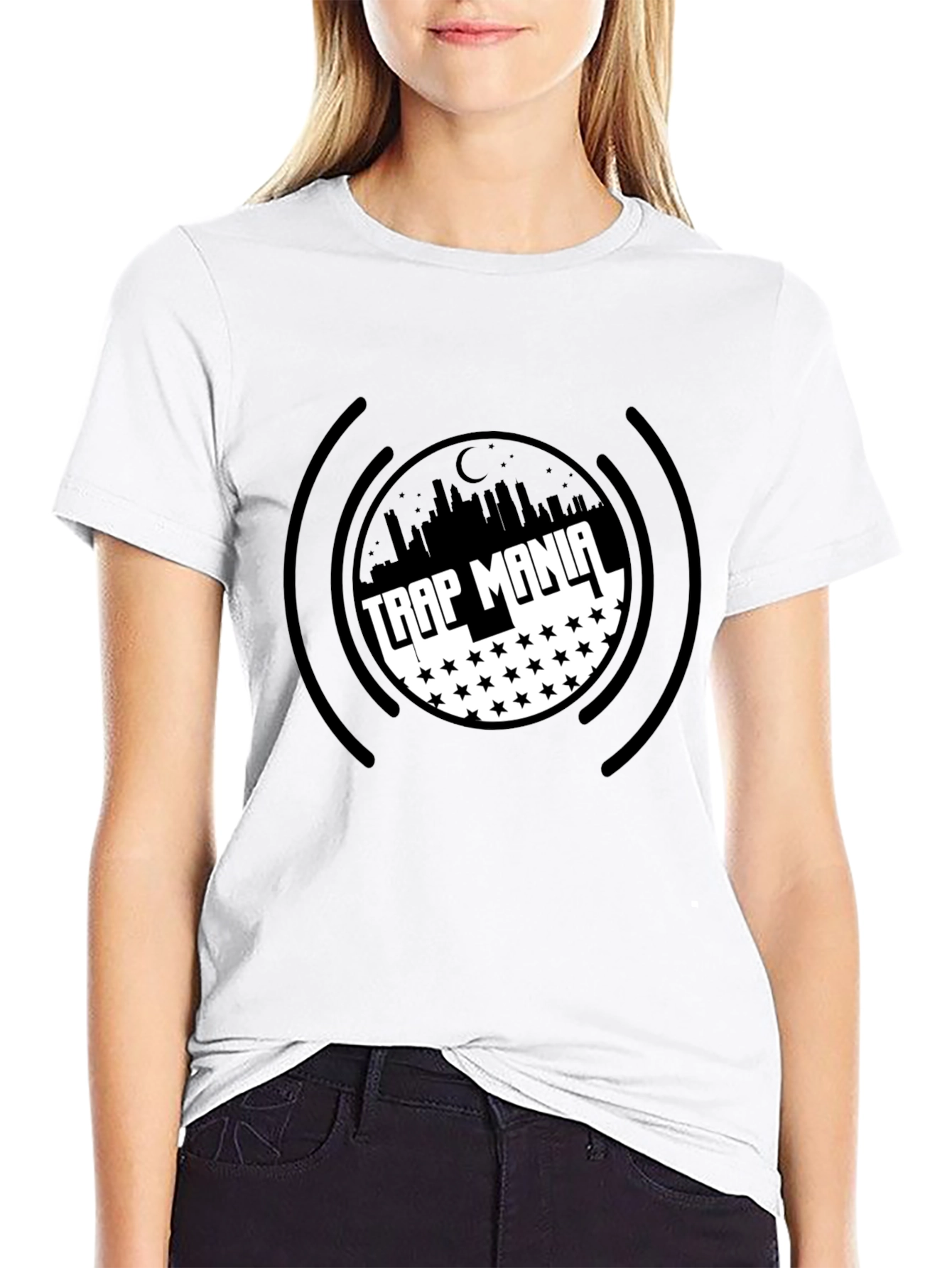 Trap Mania Black Graphic T-Shirt