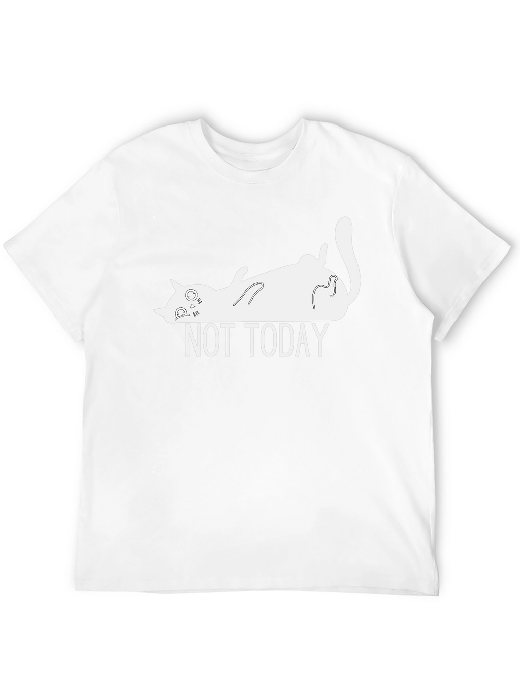 Not Today Cat T-Shirt - Funny Lazy Cat Tee