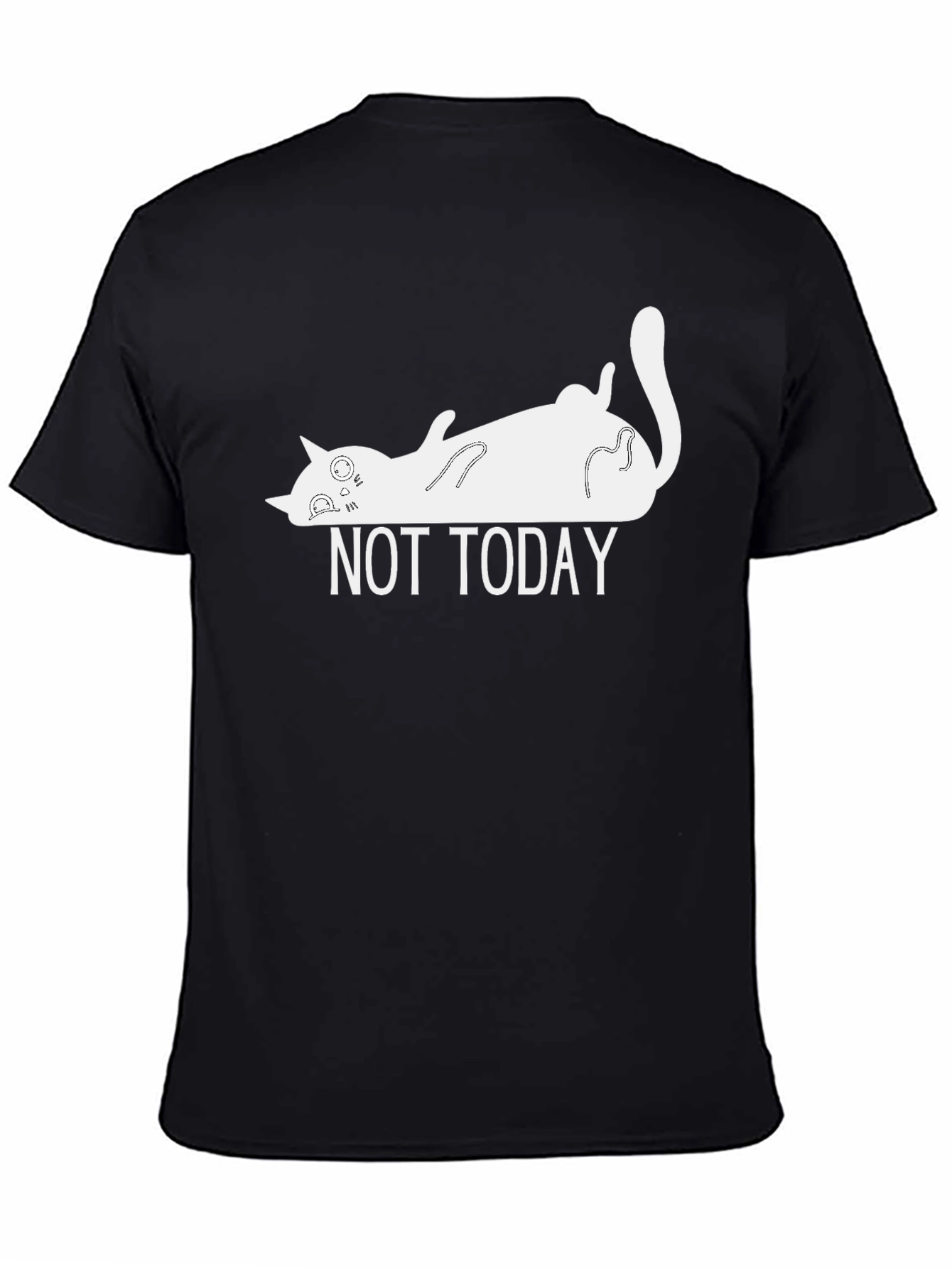 Not Today Cat T-Shirt - Funny Lazy Cat Tee
