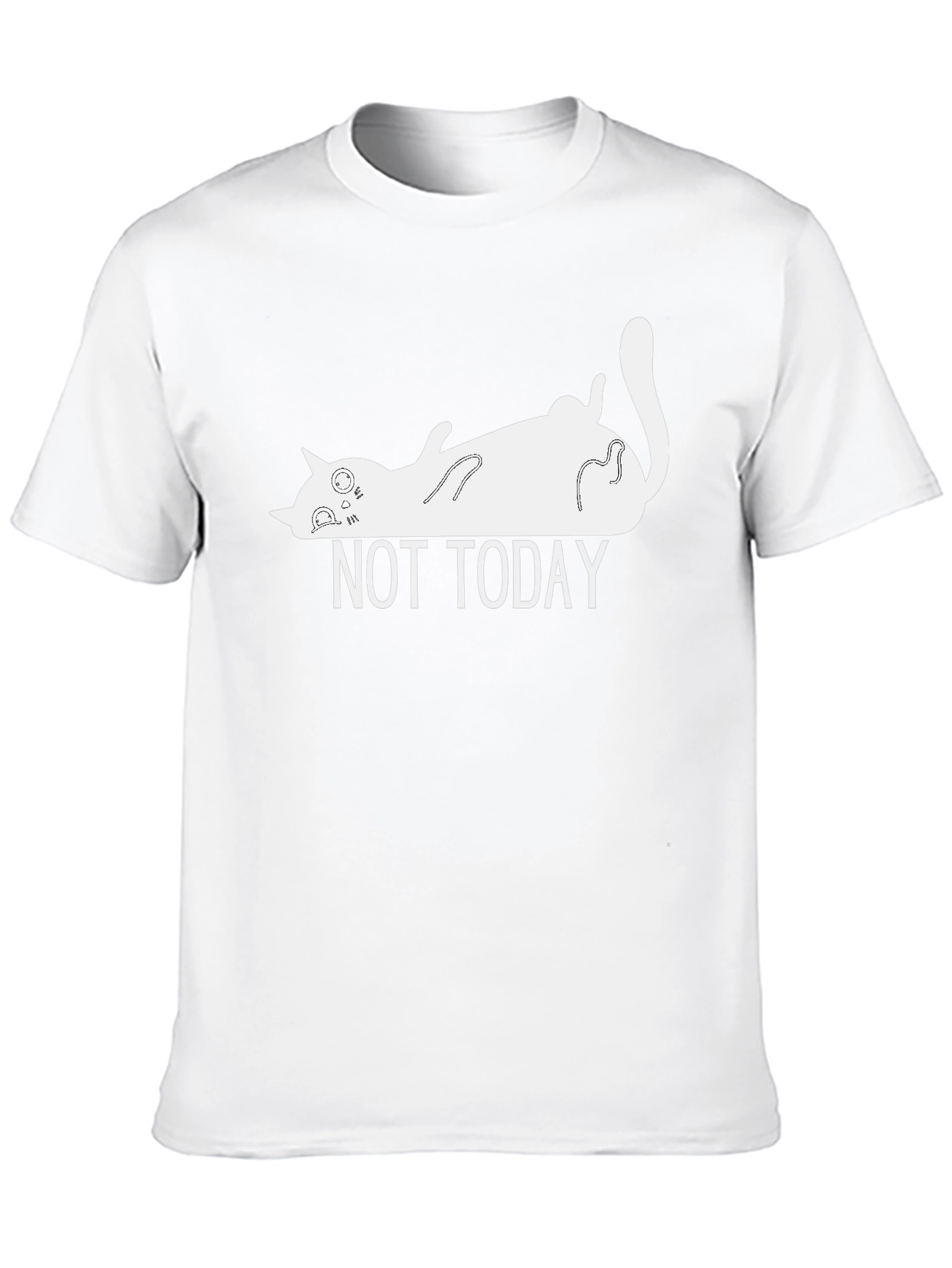 Not Today Cat T-Shirt - Funny Lazy Cat Tee