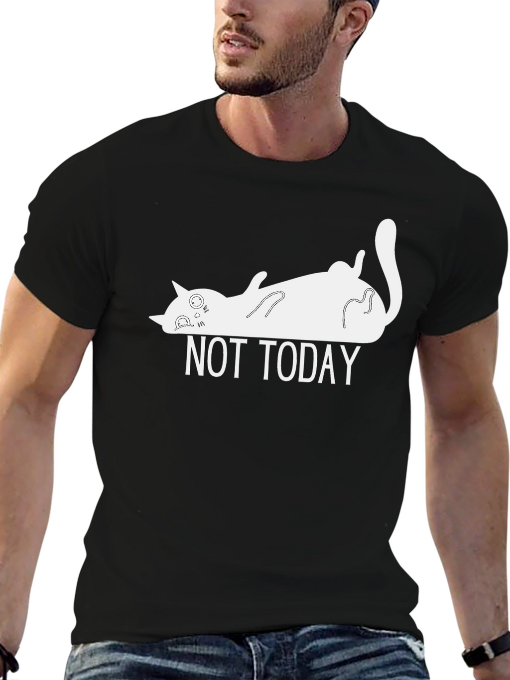 Not Today Cat T-Shirt - Funny Lazy Cat Tee
