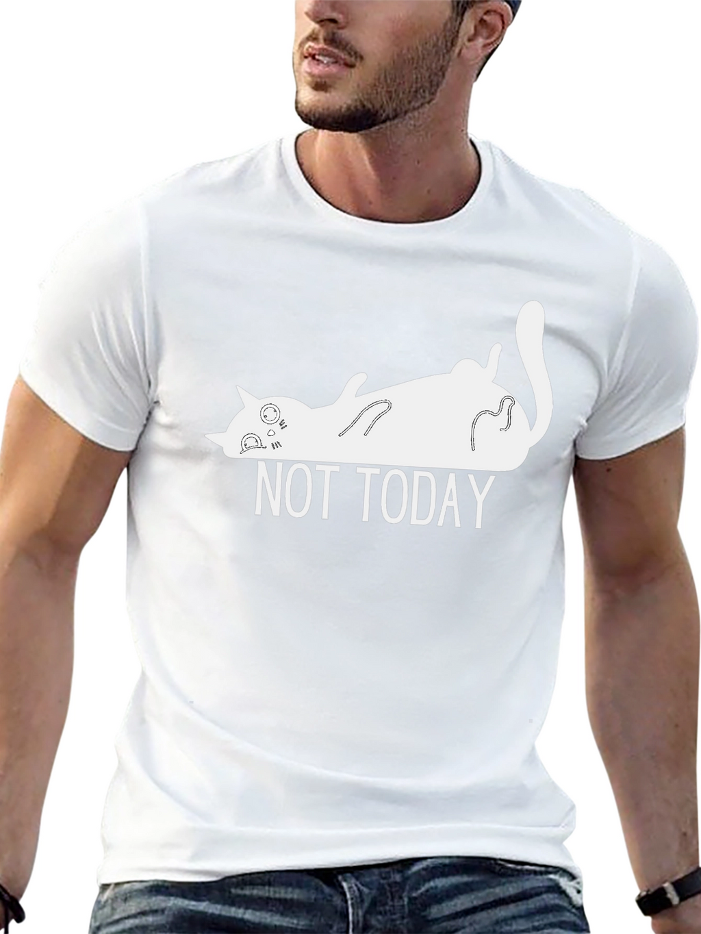 Not Today Cat T-Shirt - Funny Lazy Cat Tee