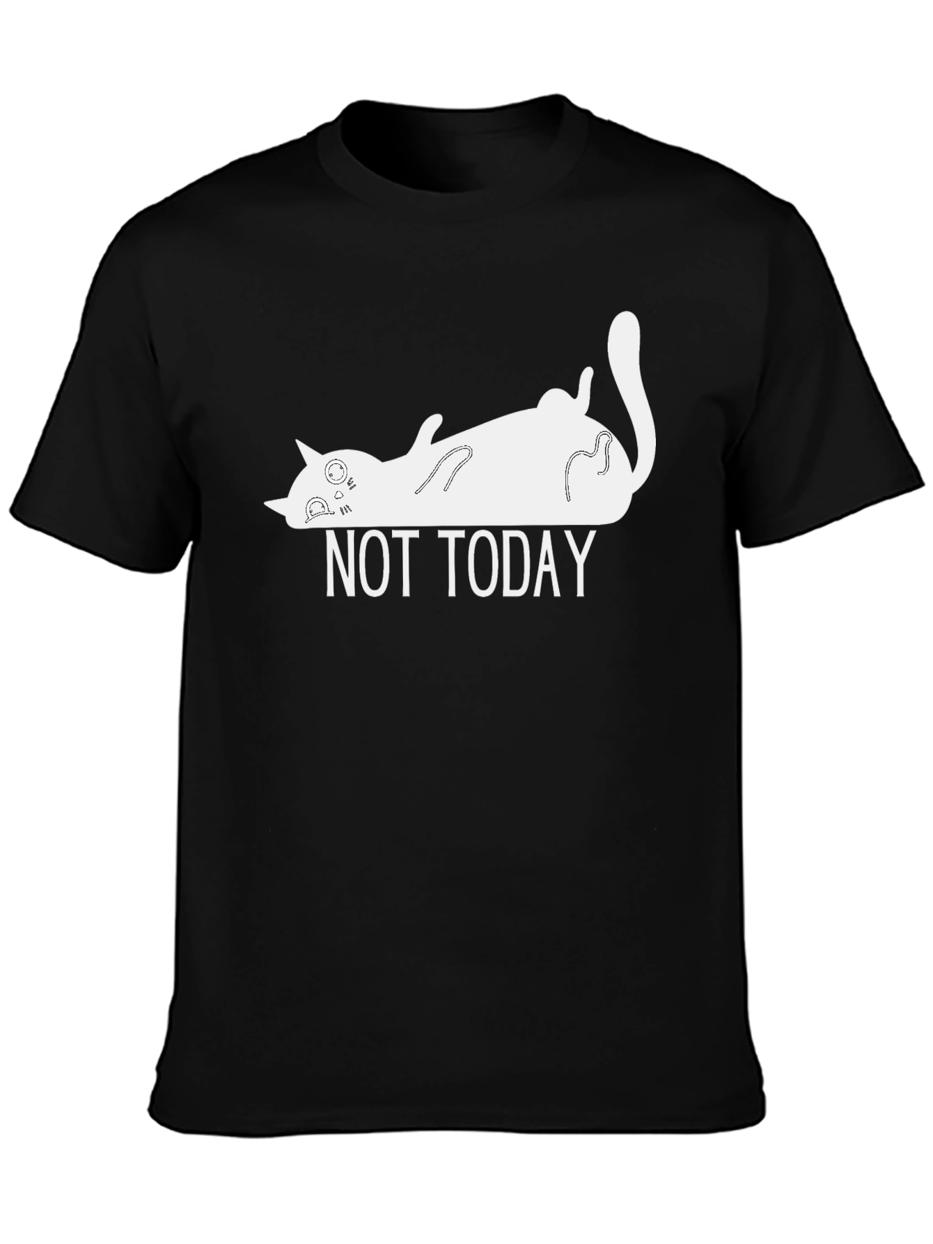 Not Today Cat T-Shirt - Funny Lazy Cat Tee