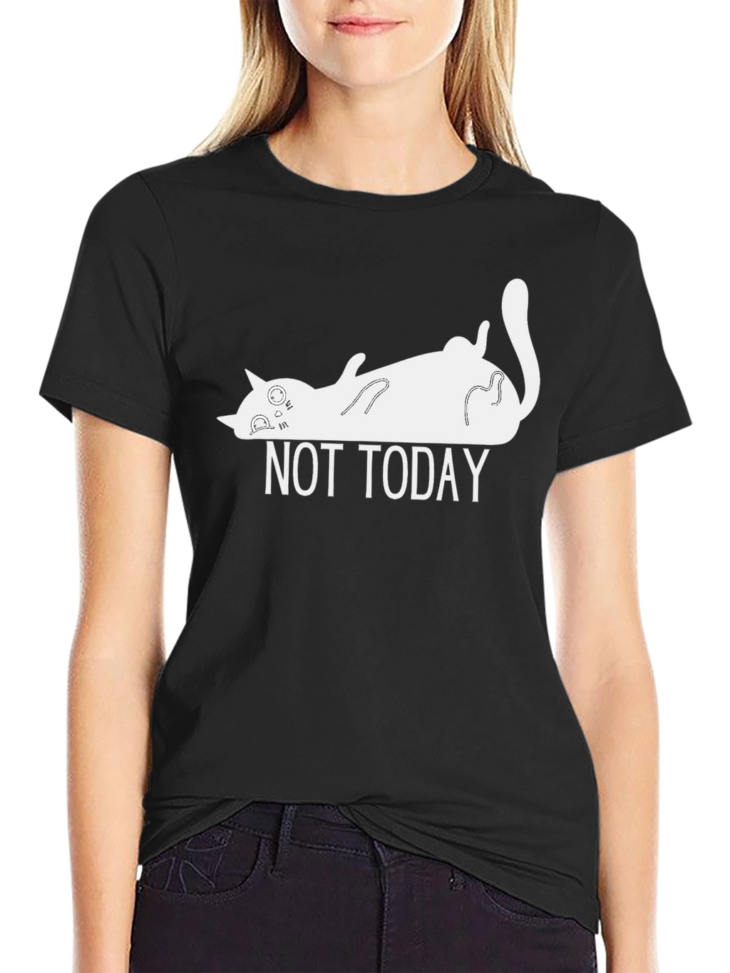Not Today Cat T-Shirt - Funny Lazy Cat Tee